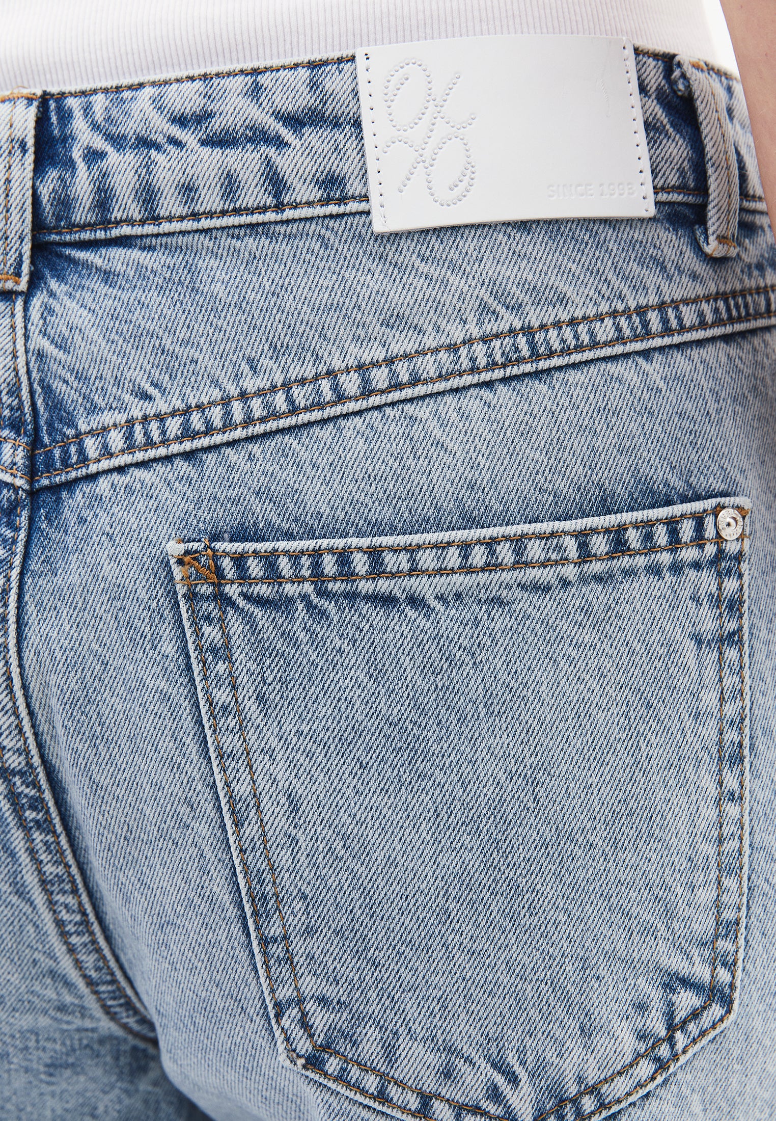 Straight Leg Denim Pants - LIGHT BLUE DENIM