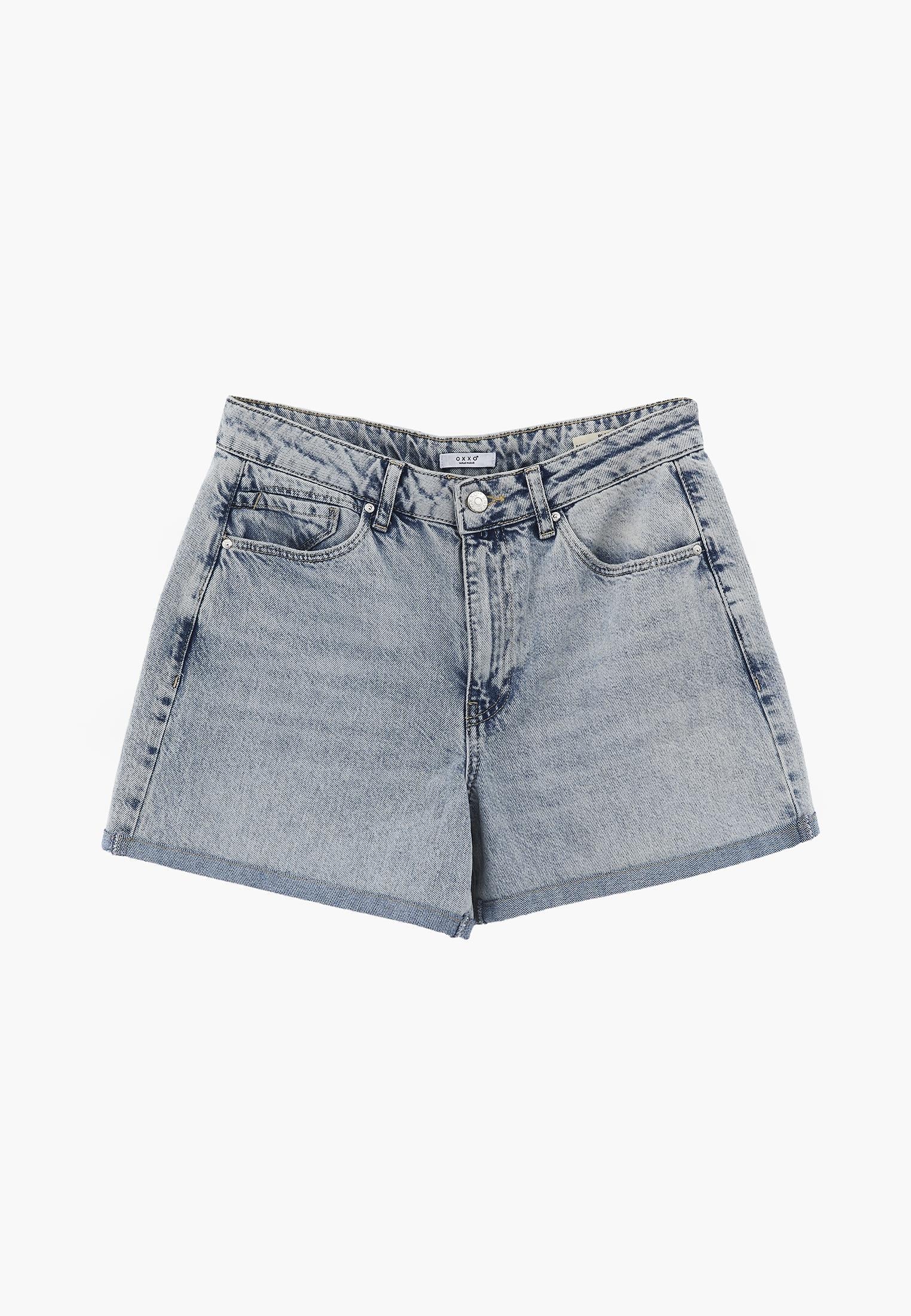 Pocketed Regular Waist Denim Shorts - LIGHT BLUE DENIM