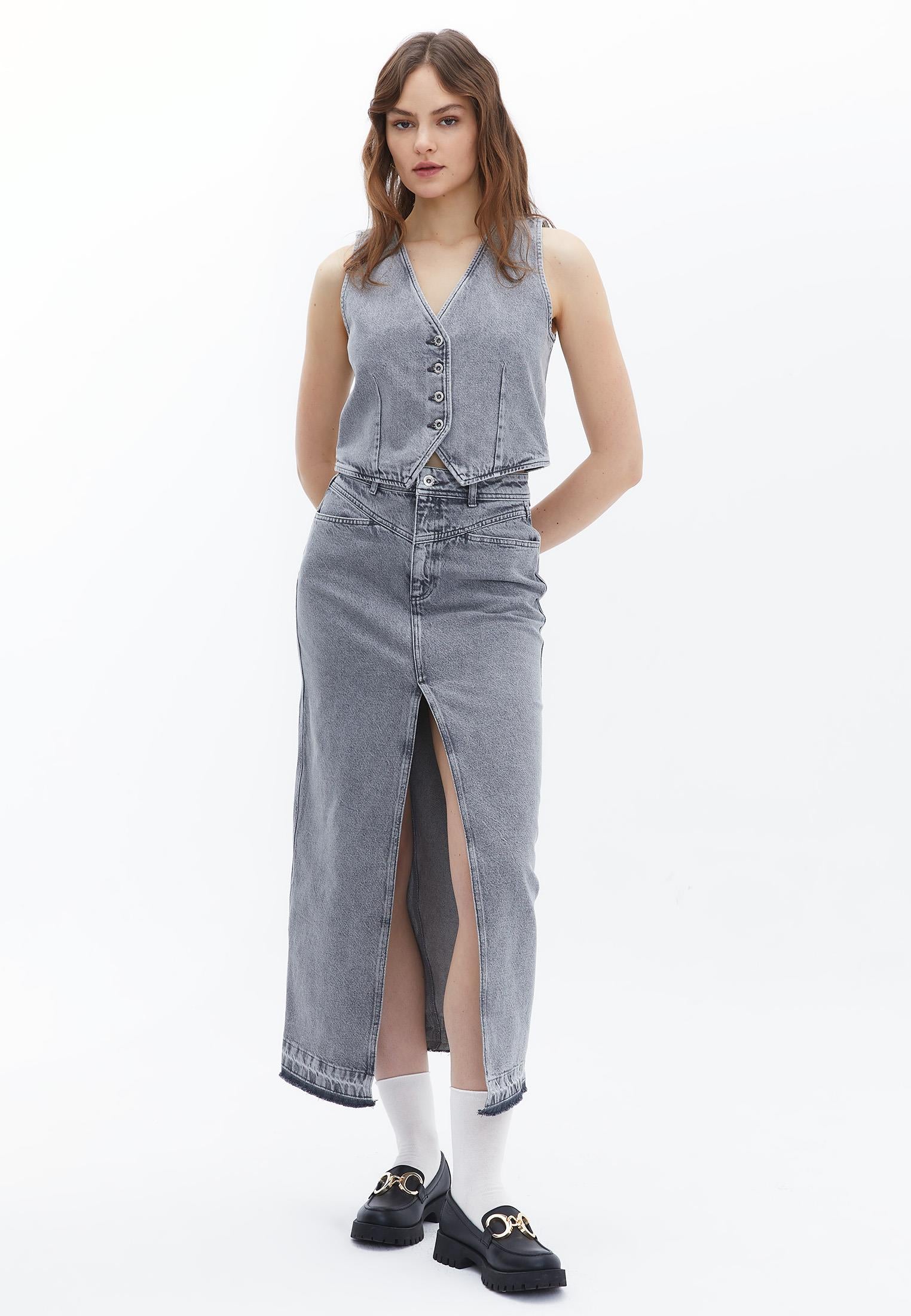 Maxi Skirt - LIGHT DENIM