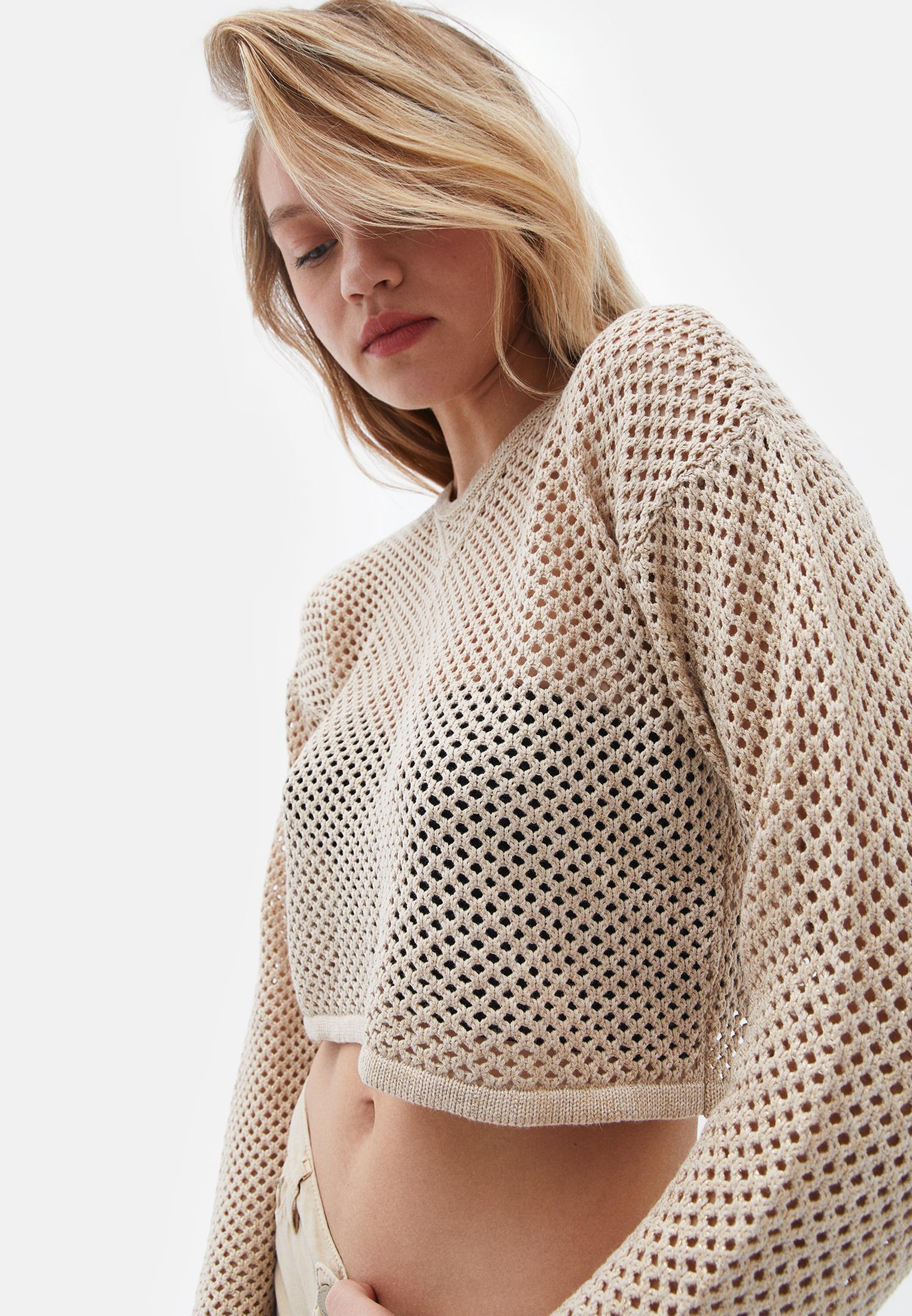 Comfy Cropped Pullover - LIGHT GOLD