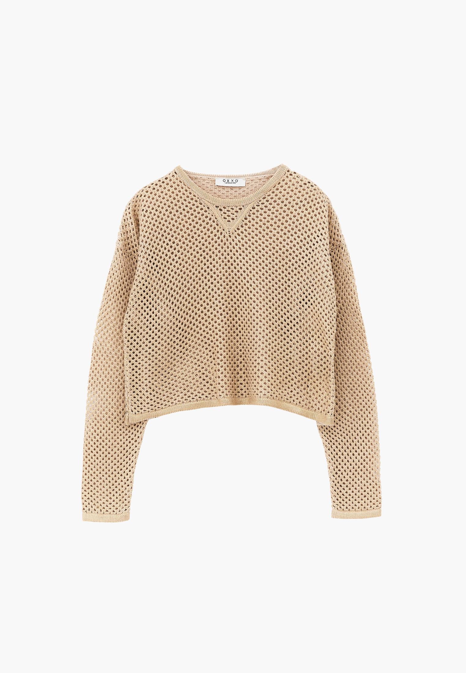 Comfy Cropped Pullover - LIGHT GOLD