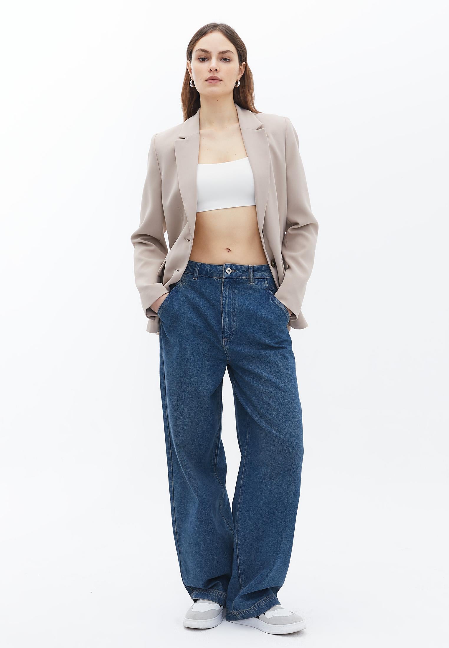 Skater Pants - LIGHT GREEN DENIM