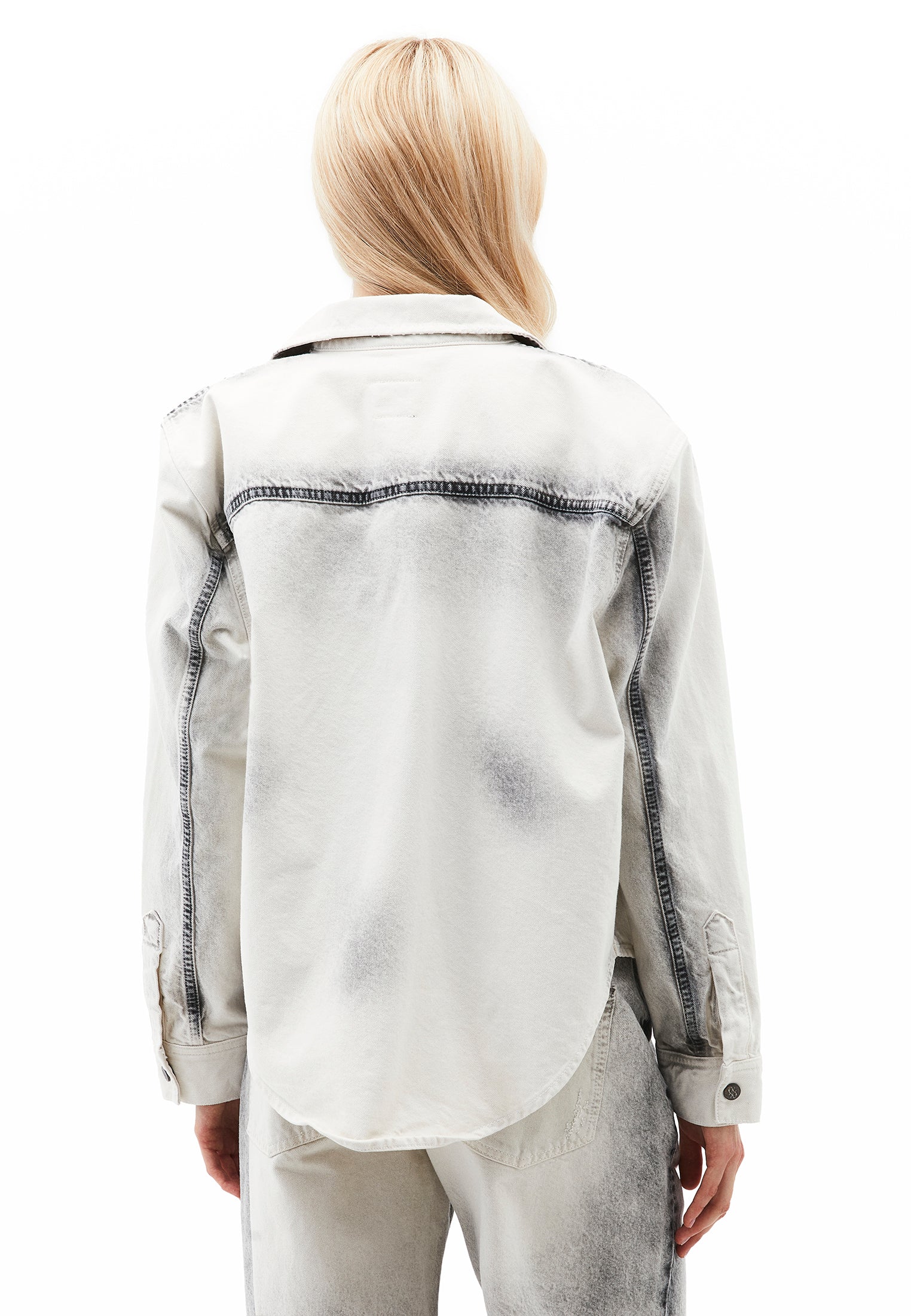 Oversize Pocket Detailed Shirt - LIGHT GREY DENIM