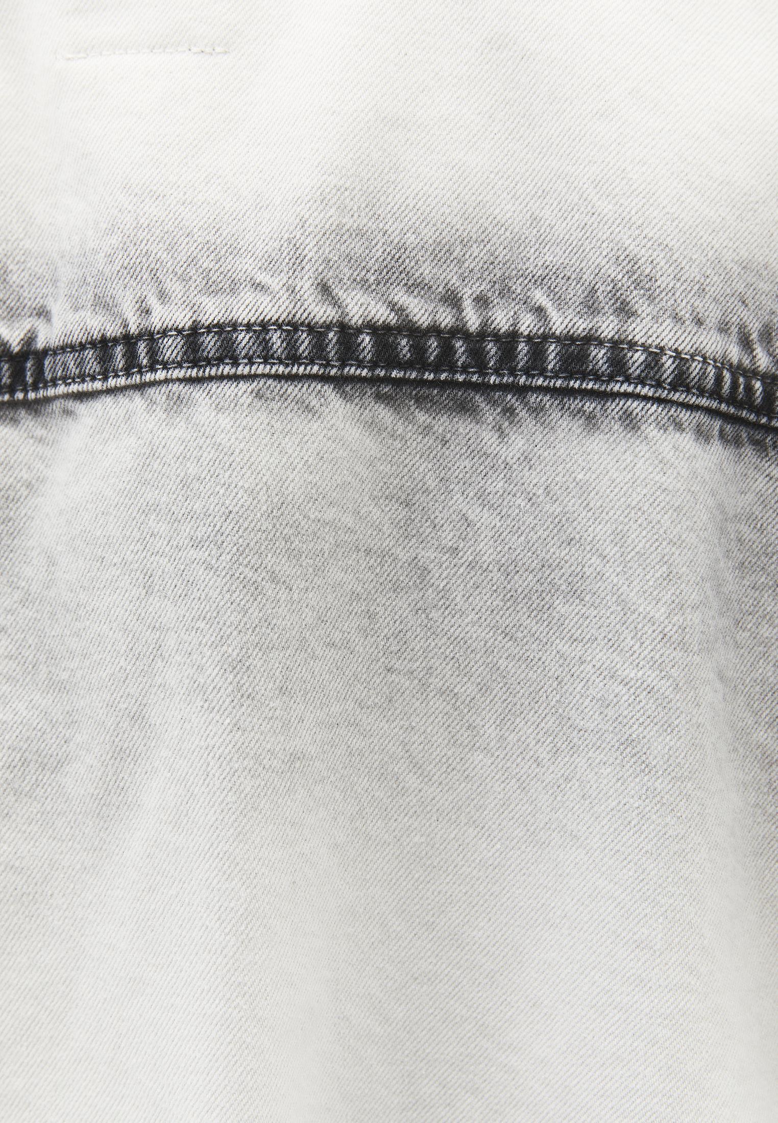Oversize Pocket Detailed Shirt - LIGHT GREY DENIM
