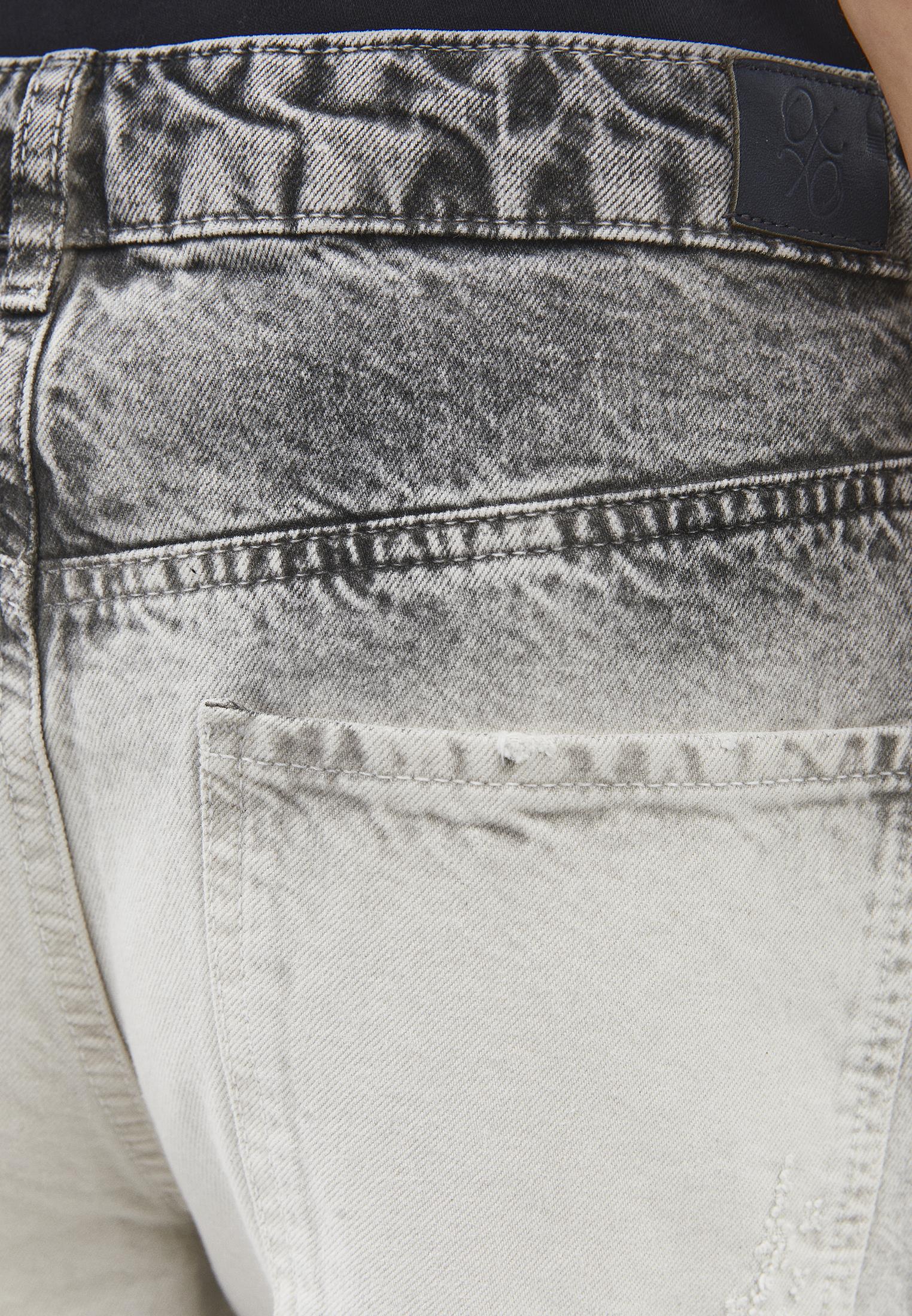 Straight Leg Mid Rise Pants - LIGHT GREY DENIM