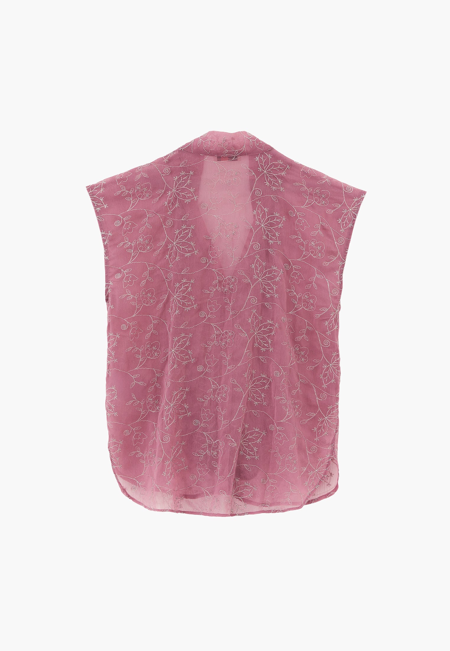 V-Neck Glitter Long Sleeve Shirt - LILAS