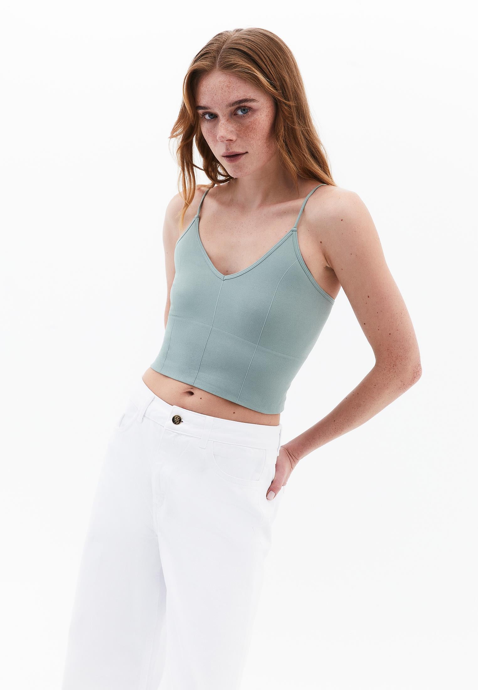 V Neck Tank Top - LILY PAD
