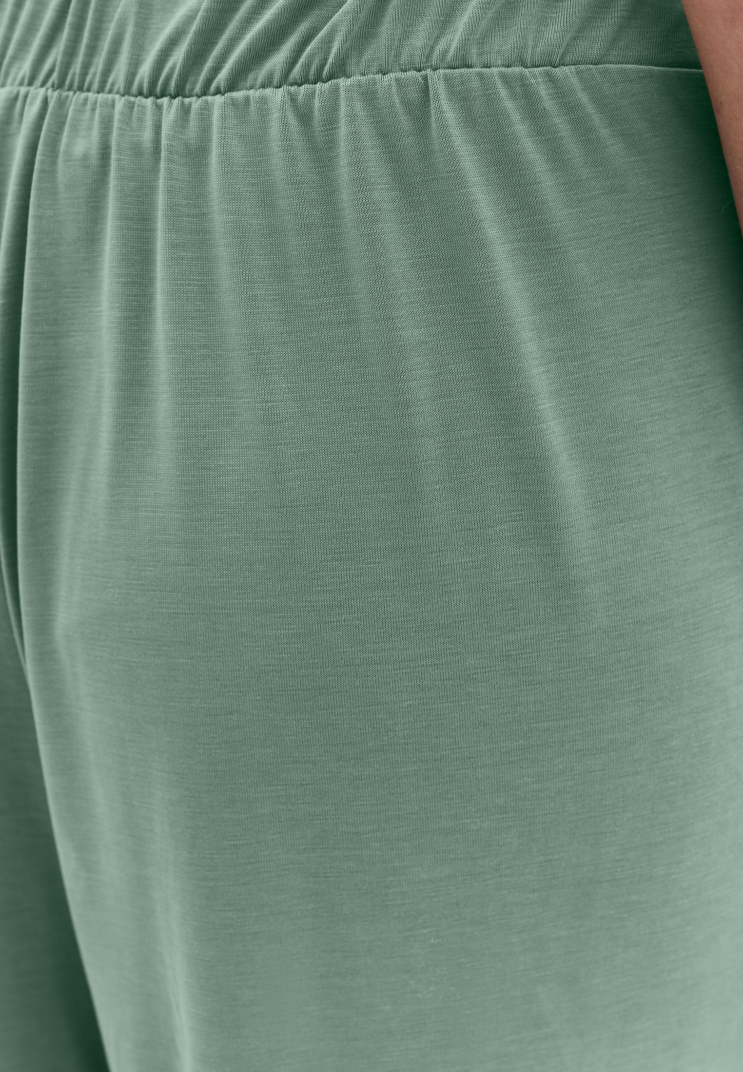 High Waist Elasticated Culotte Pants - LILY PAD