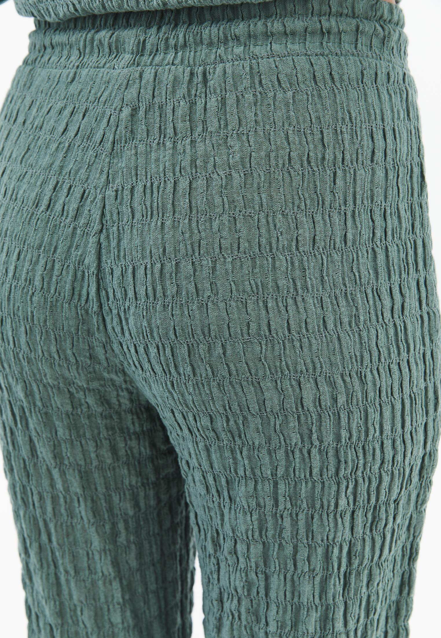 Wide Leg Cotton Pants - LILY PAD