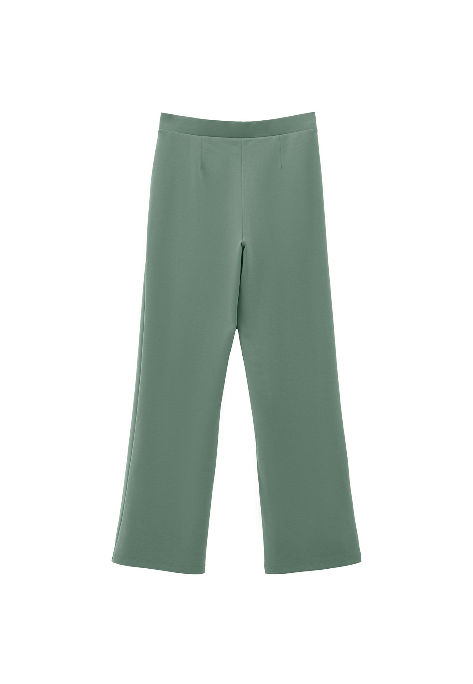 High Waist Straight Leg Elastic Waist Pants - LILY PAD