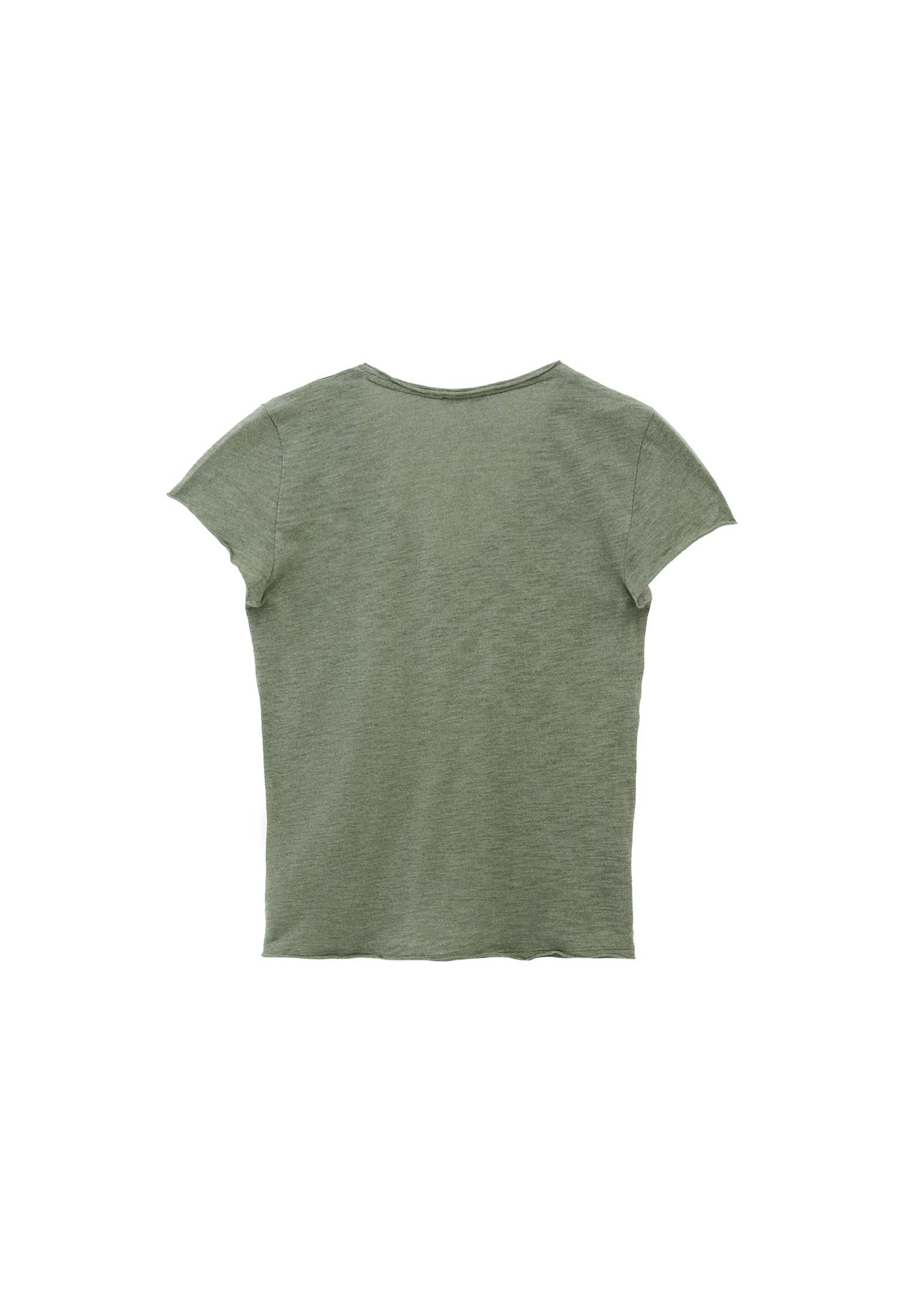 V Neck T-Shirt - LILY PAD