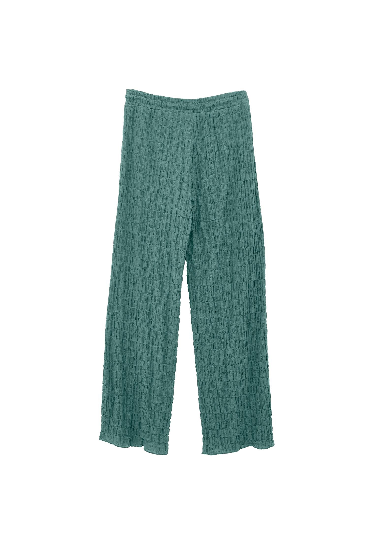 Wide Leg Cotton Pants - LILY PAD