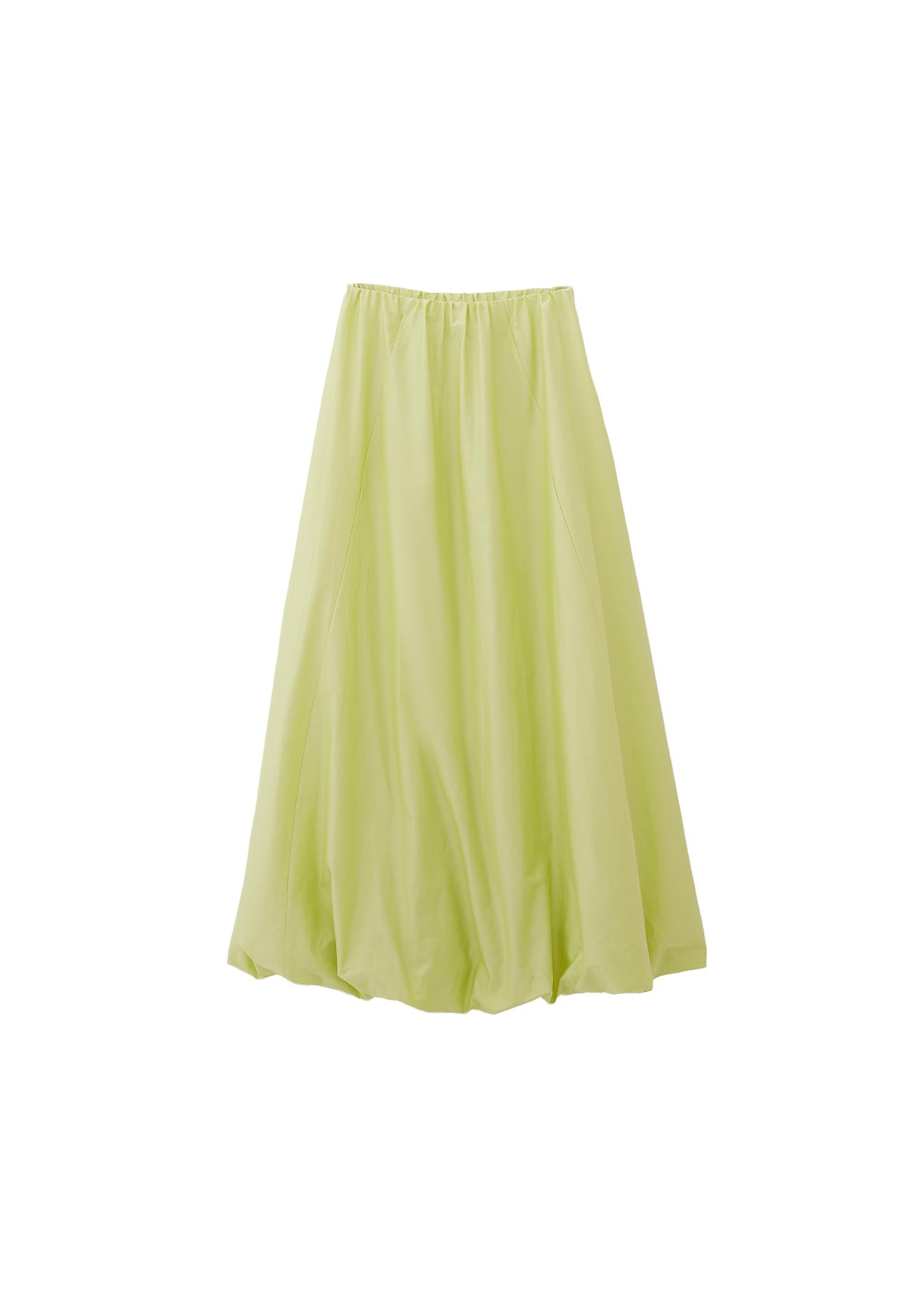 Strapless Balloon Form Summer Dress - LIME SHERBET