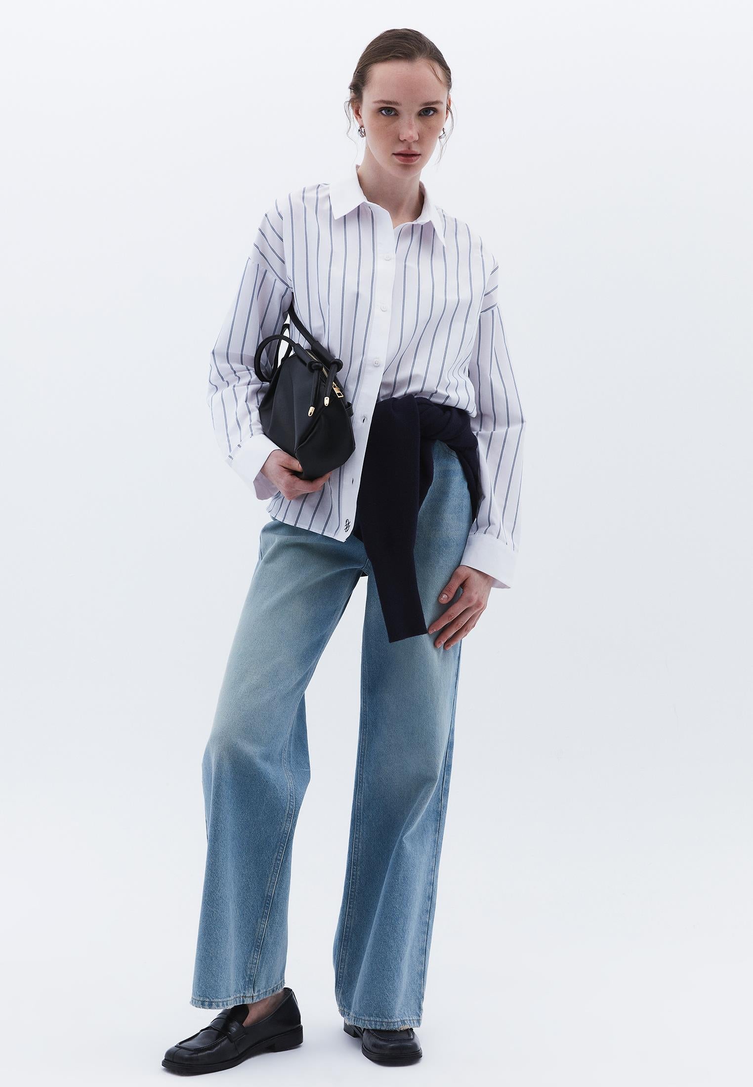 Buttoned Striped Woven Shirt - LIMOGES COMB STRIPE
