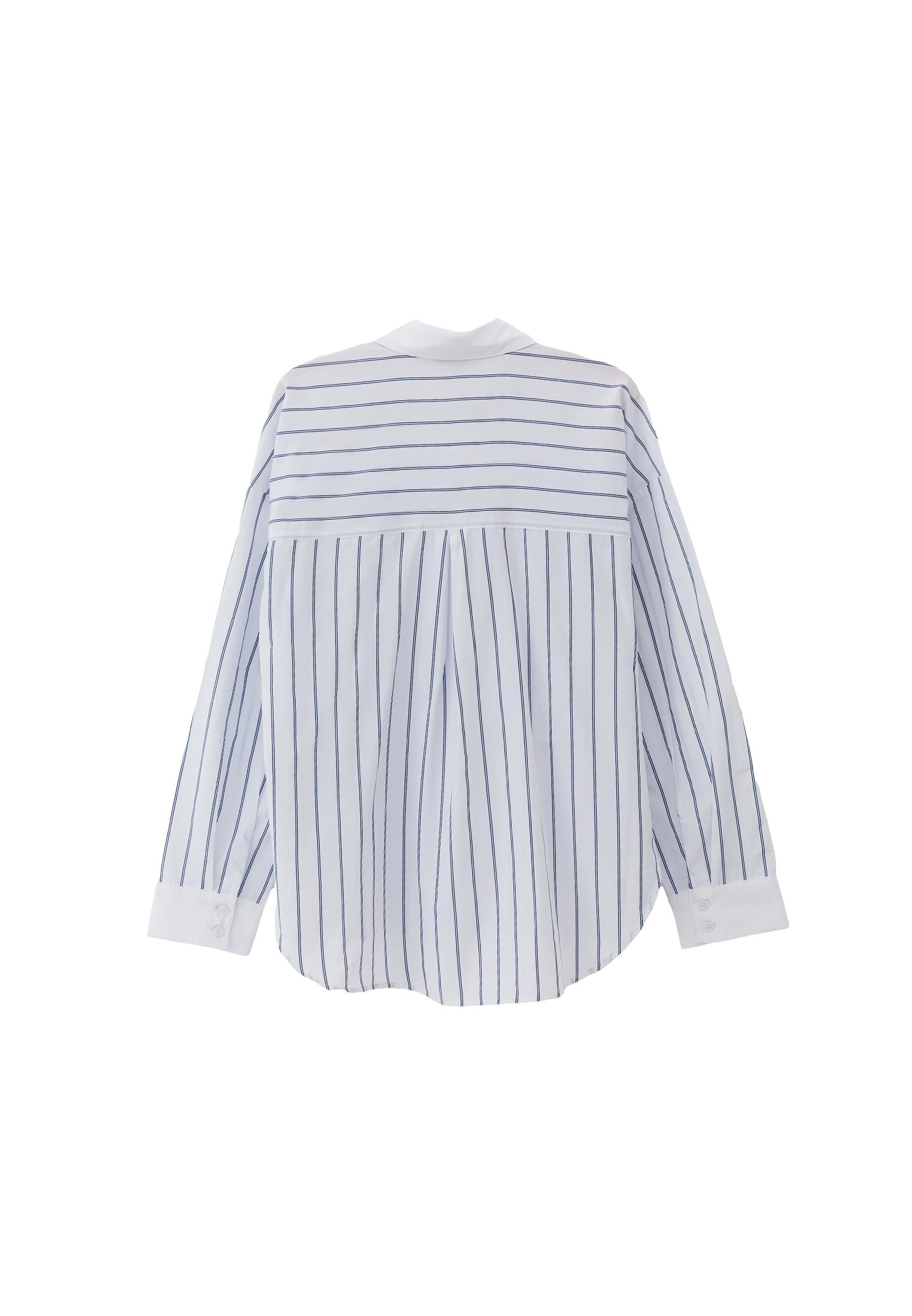 Buttoned Striped Woven Shirt - LIMOGES COMB STRIPE