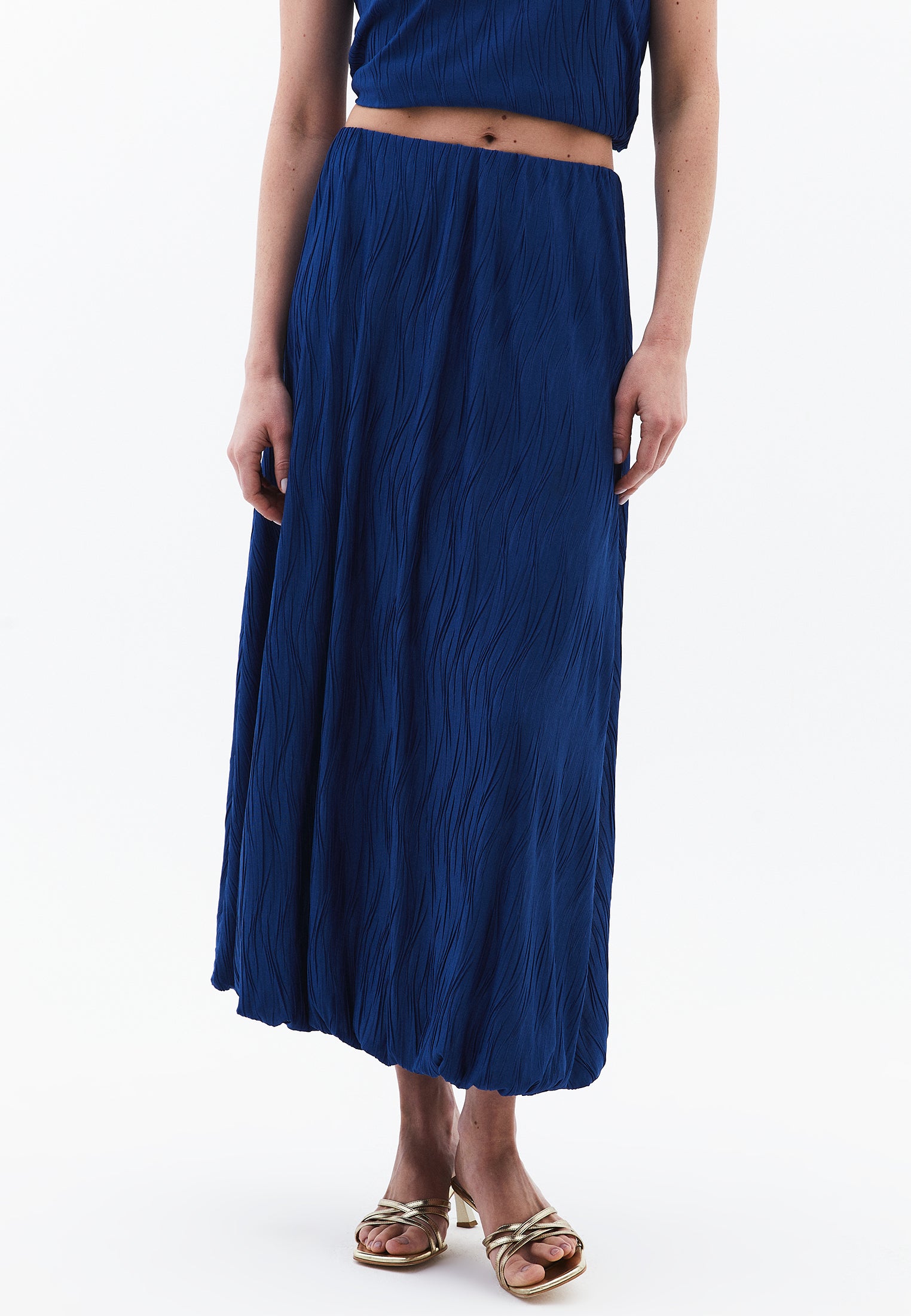 Balloon Form High Waist Long Skirt - LIMOGES