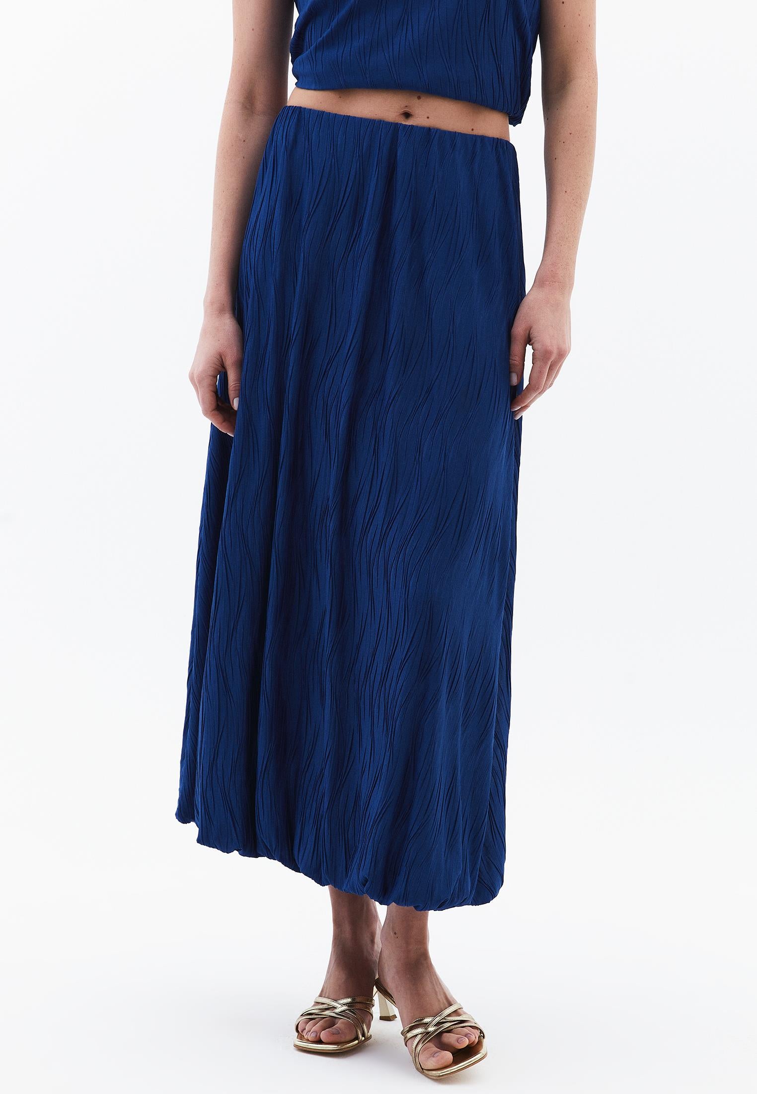 Balloon Form High Waist Long Skirt - LIMOGES