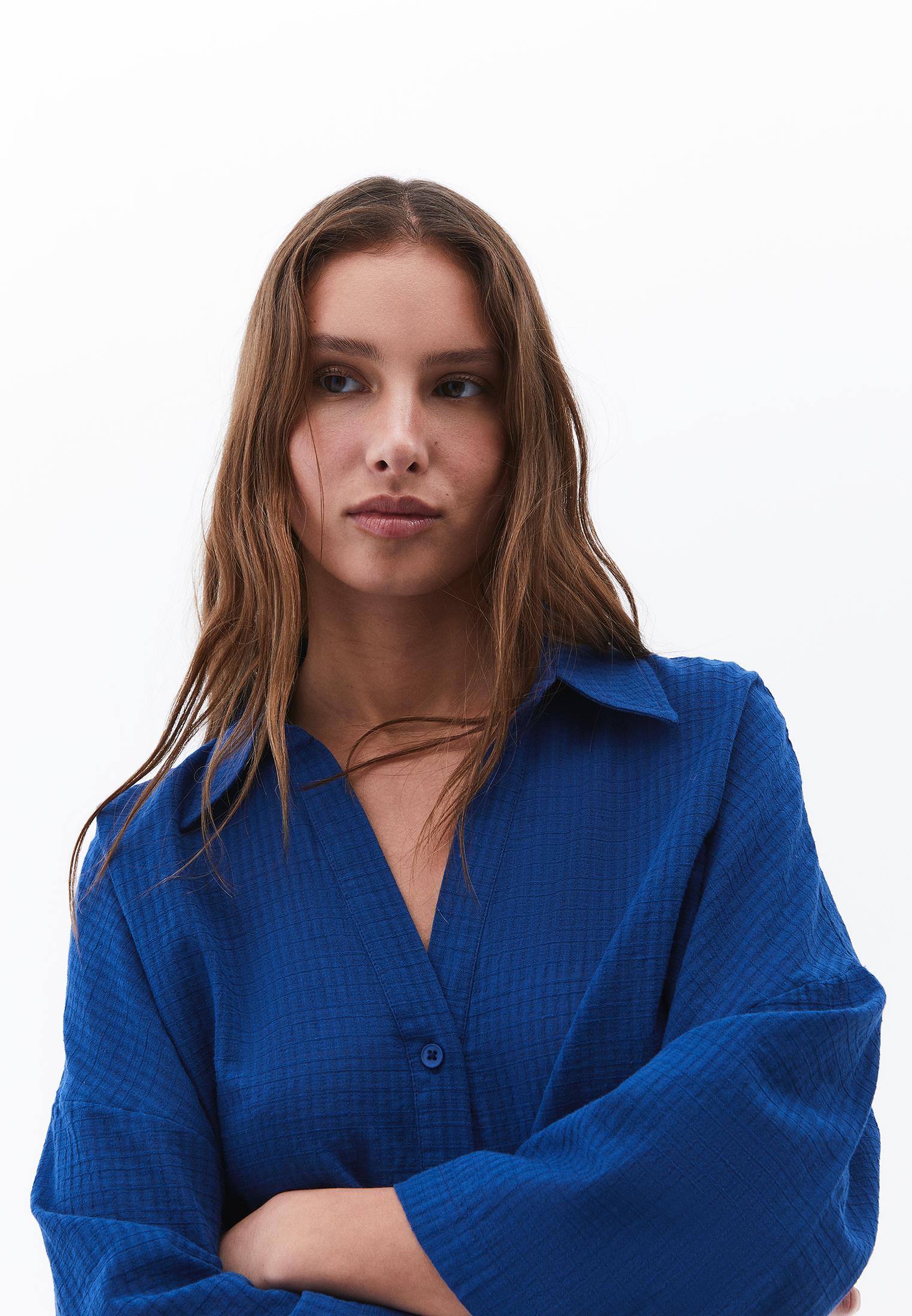 Button Detailed Oversize Shirt - LIMOGES