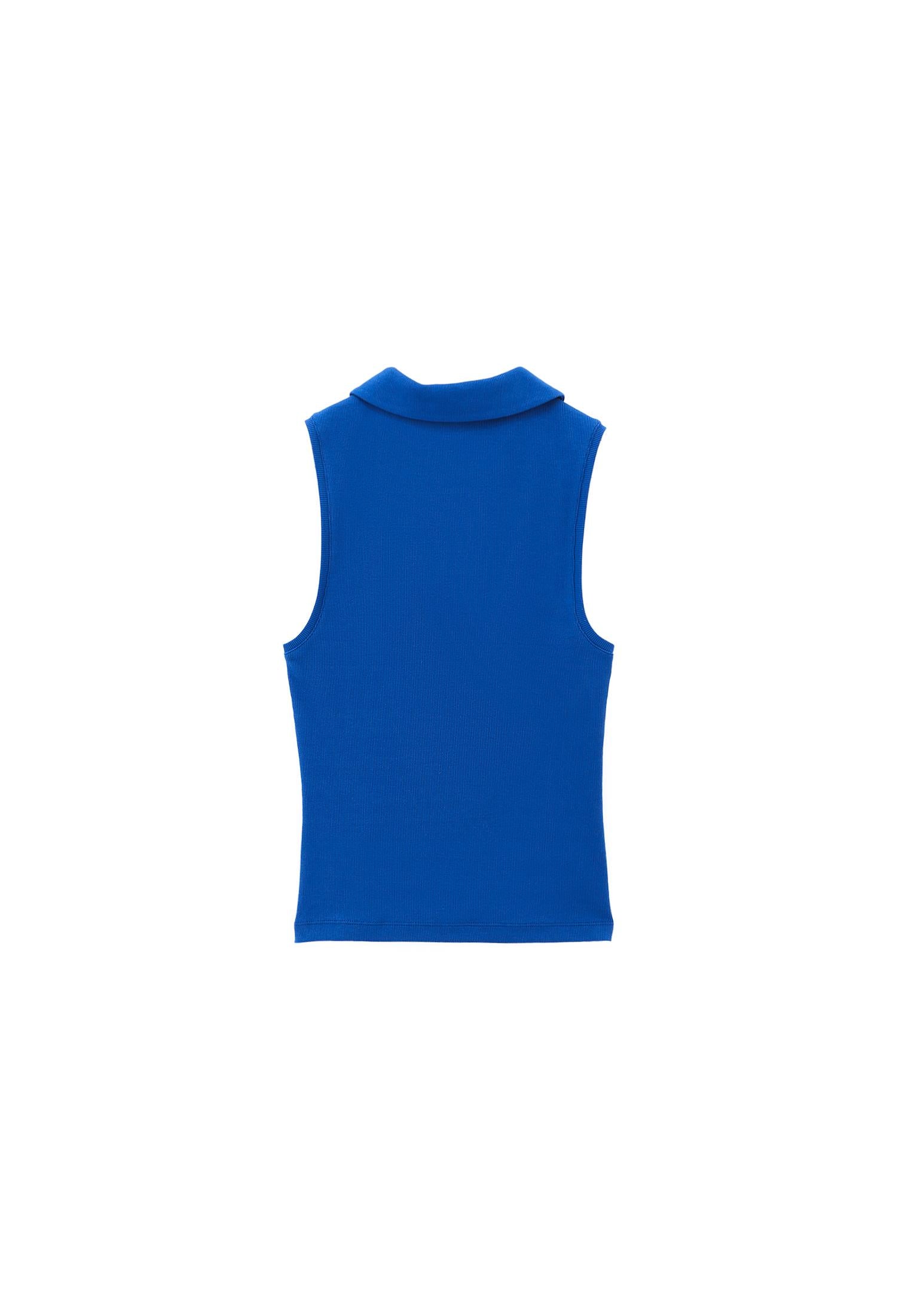 Polo Neck Tank Top - LIMOGES