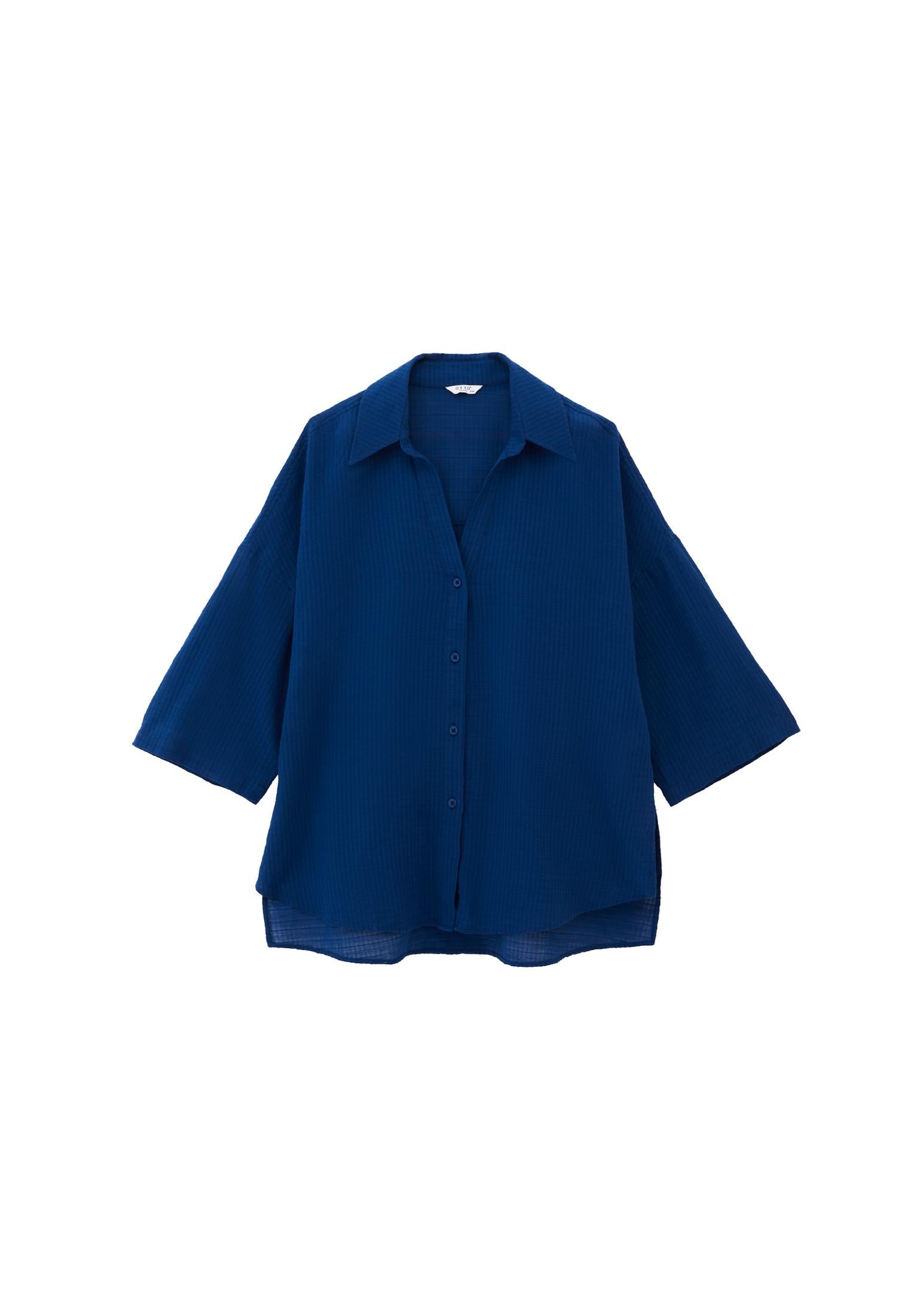 Button Detailed Oversize Shirt - LIMOGES