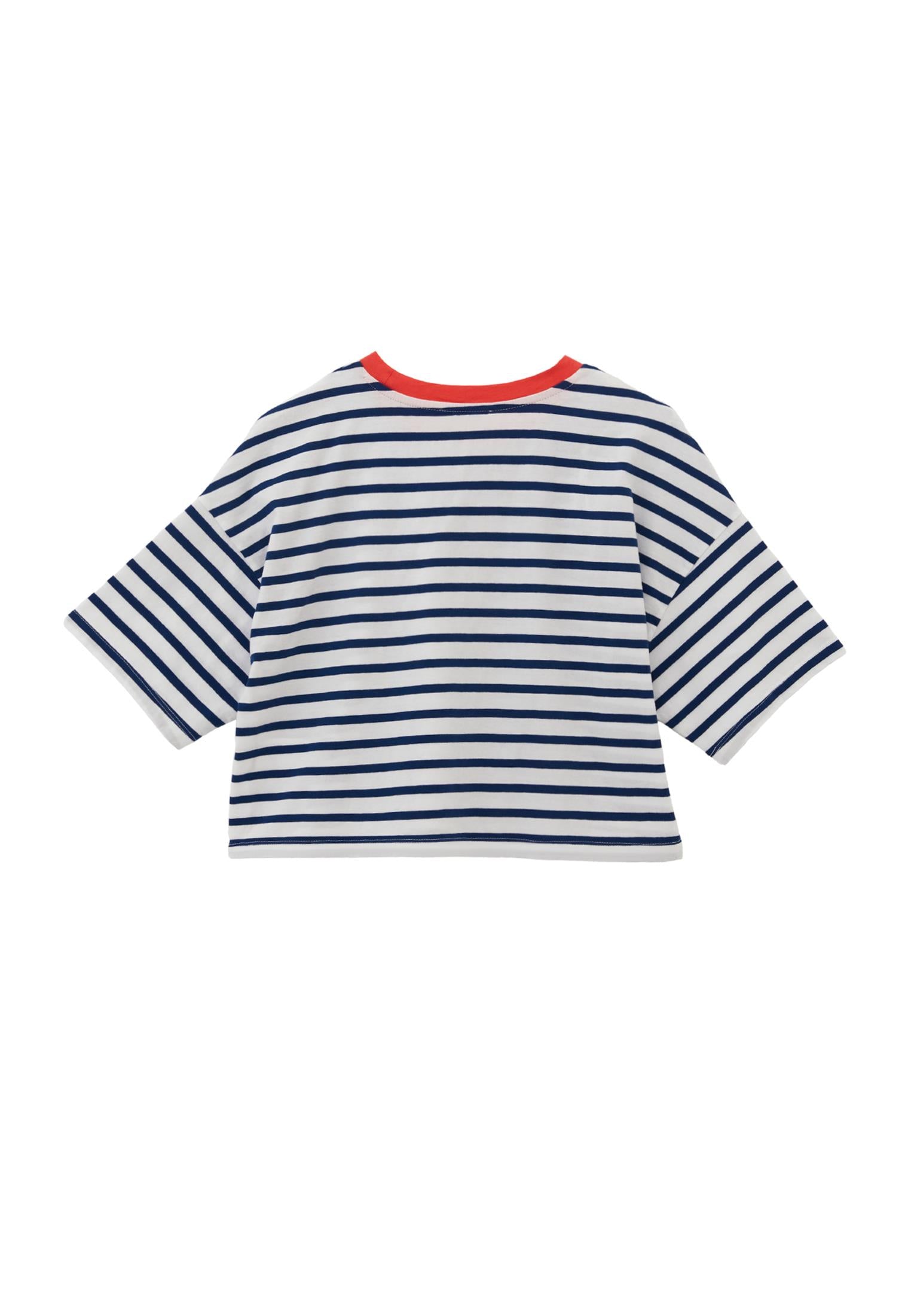 Short Sleeve Crop Crew Neck T-Shirt - WHITE/LIMOGES