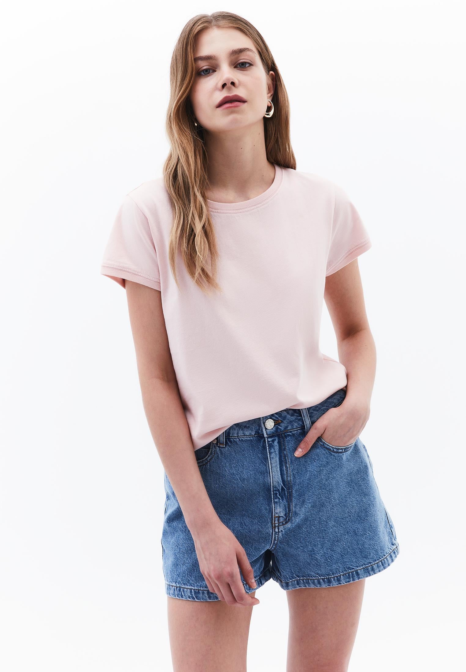 Crew Neck Short Sleeve T-Shirt - LOTUS