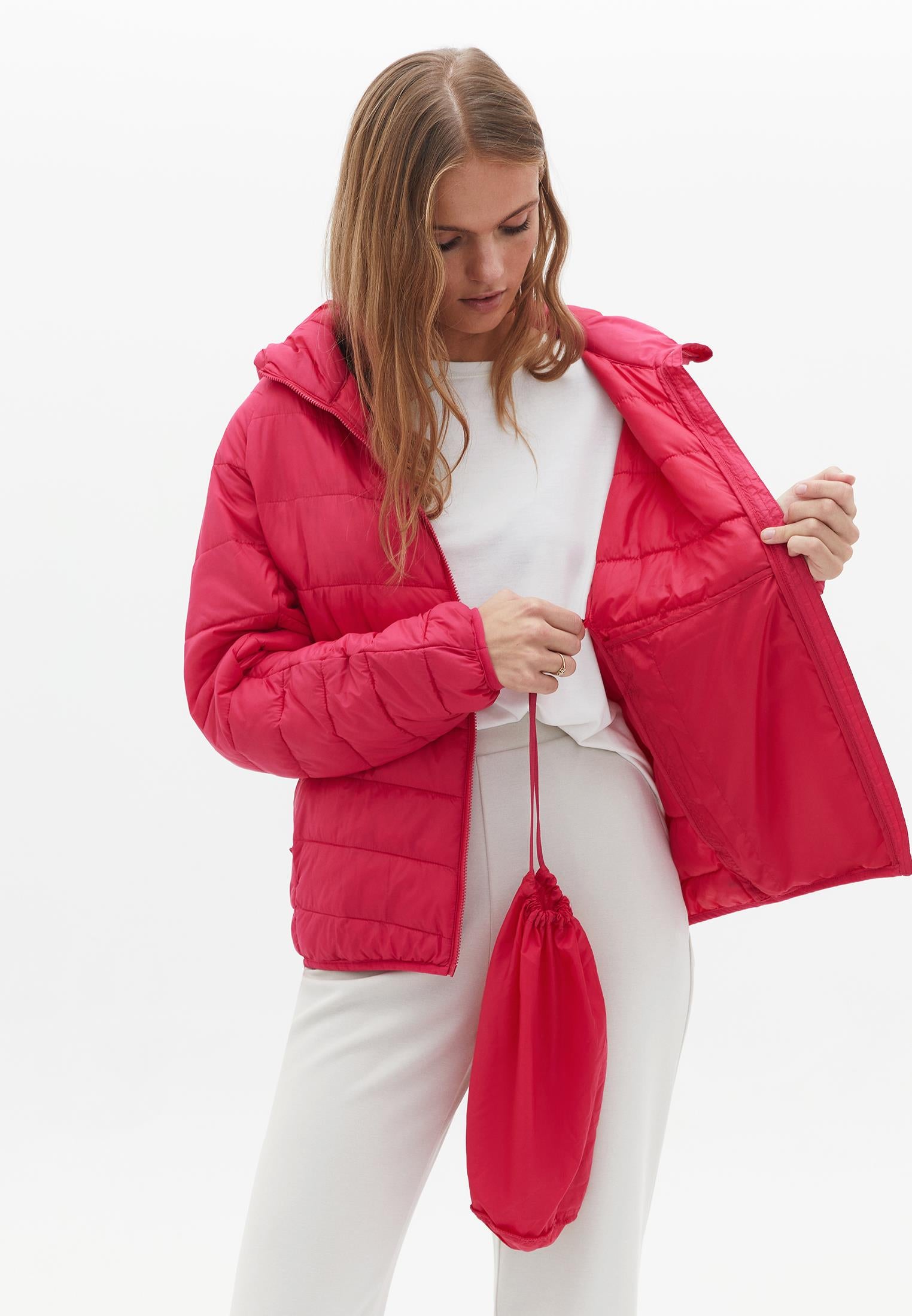 Raglan Sleeve And Hooded Long Sleeve Coat - LOVE POTION