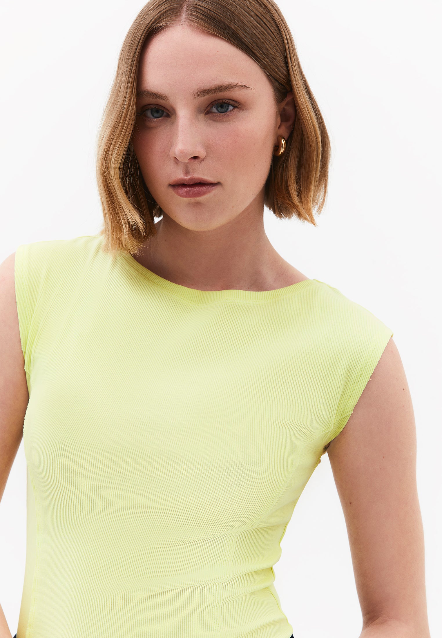 Boat Neck Short Sleeve Bodycon T-Shirt - LUMINARY GREEN