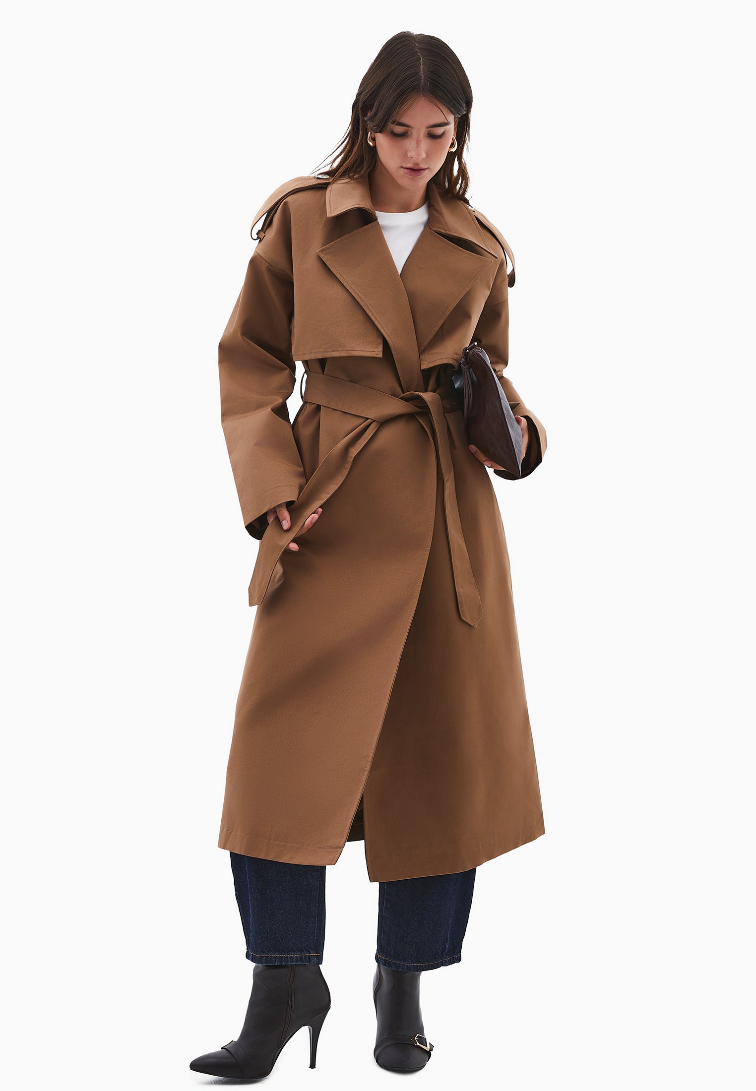 Cotton Belted Trenchcoat - MALT BALL