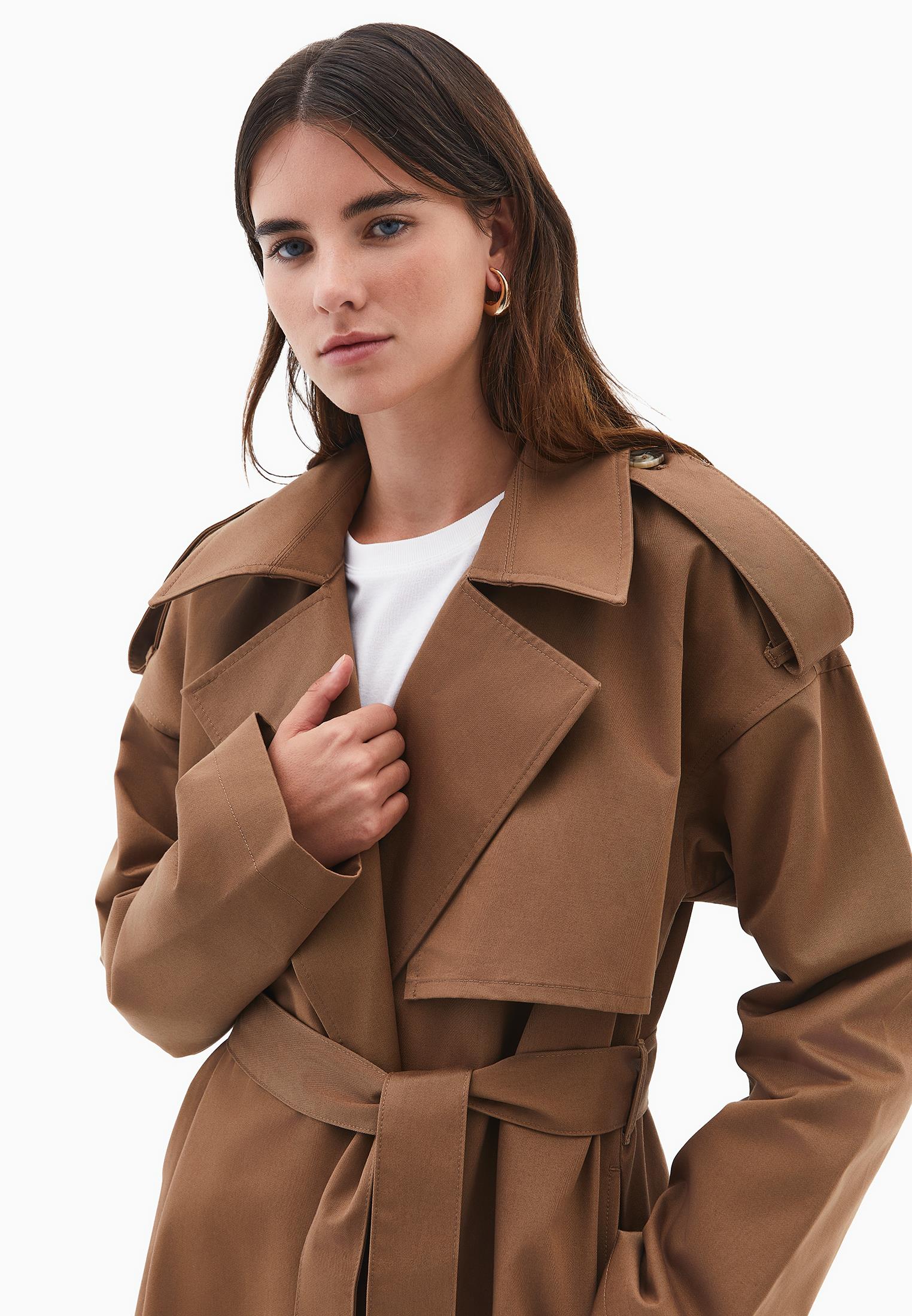 Cotton Belted Trenchcoat - MALT BALL