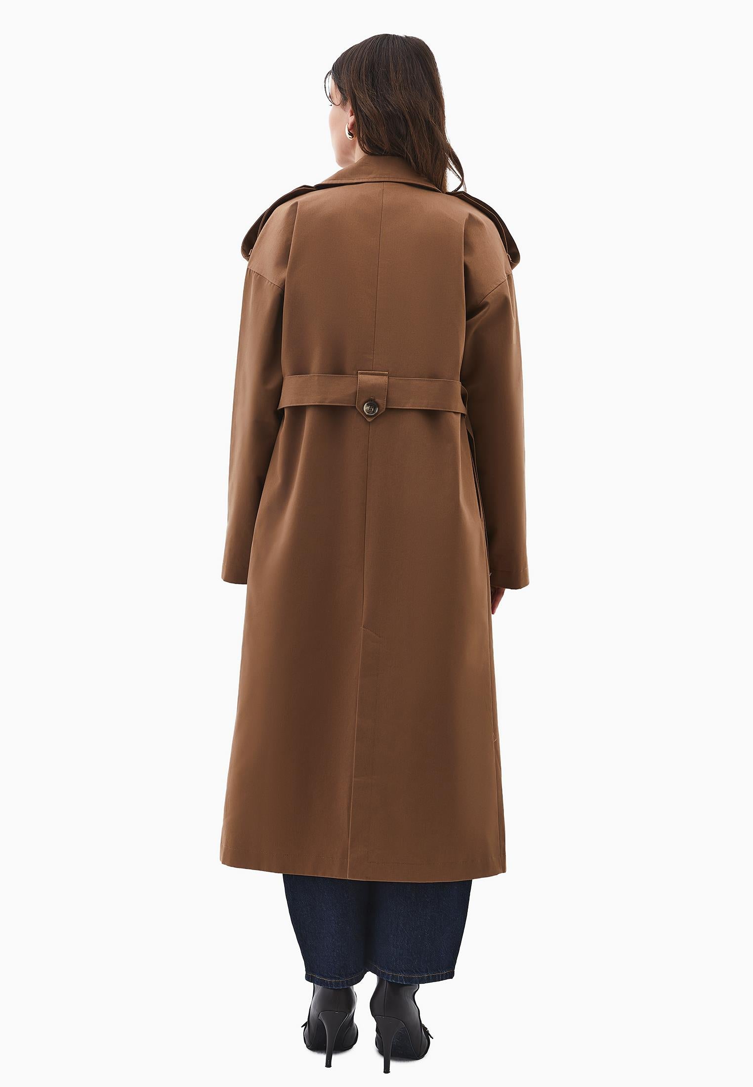 Cotton Belted Trenchcoat - MALT BALL