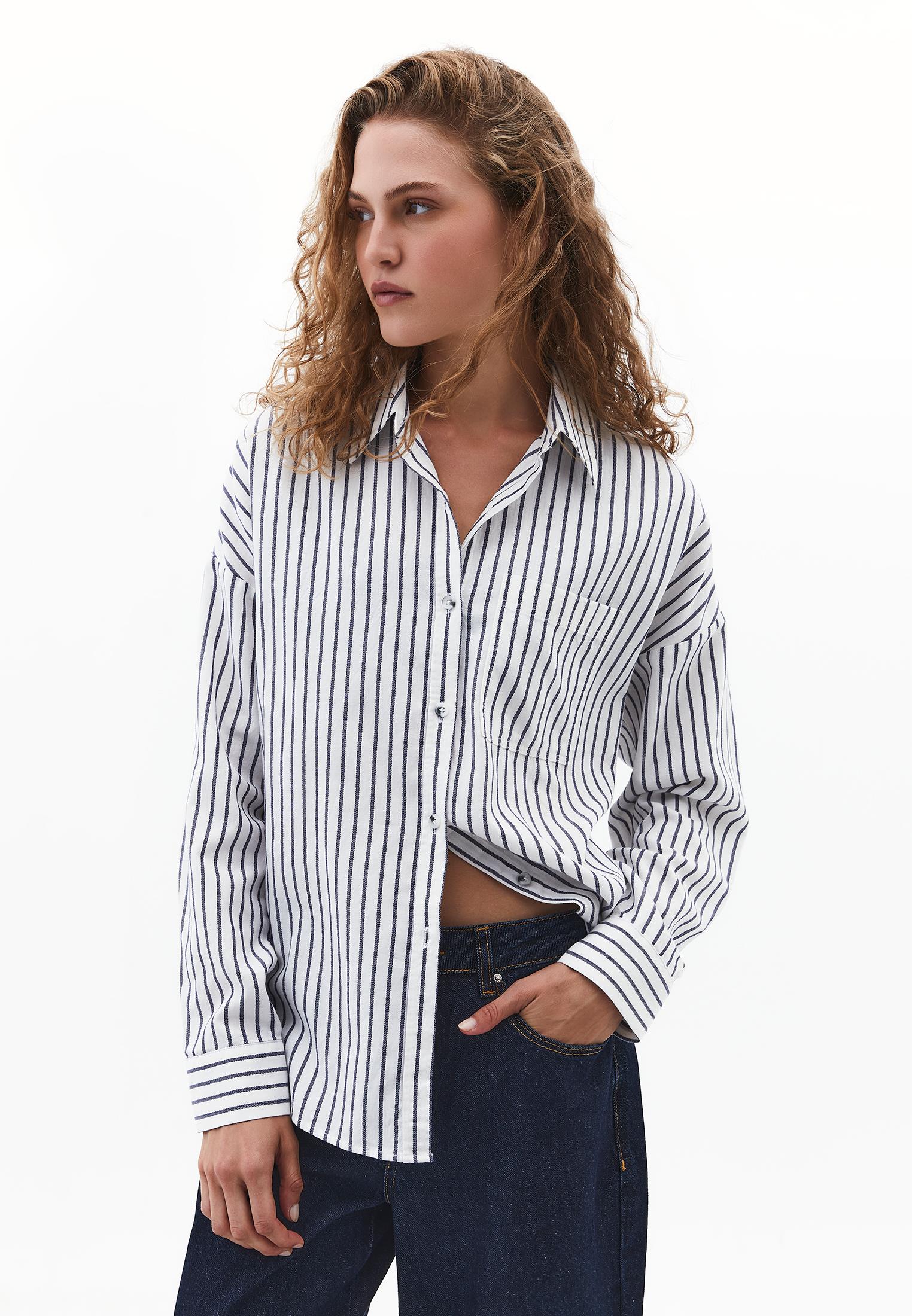 Striped Oversize Shirt - MEDIEVAL BLUE STRIPE