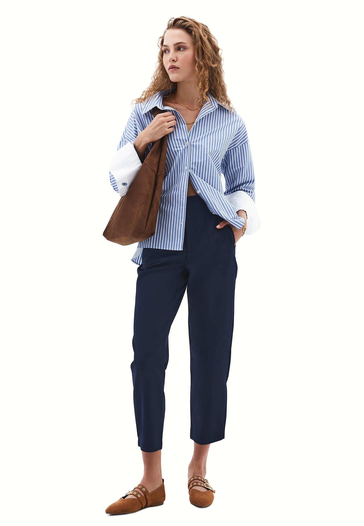 Ultra High Waist Carrot Pants - MIDNIGHT