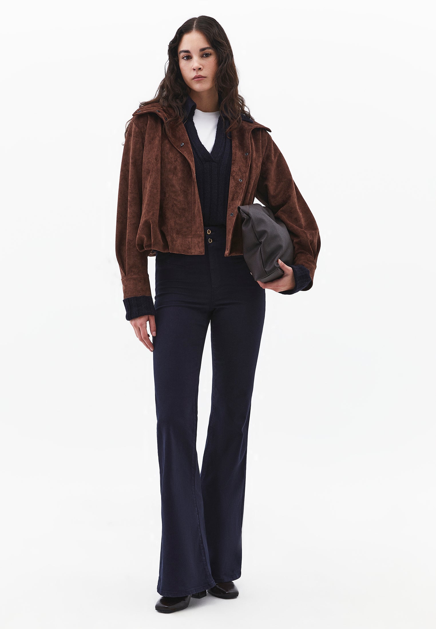 Long Slit Spanish Flared Pants - MIDNIGHT