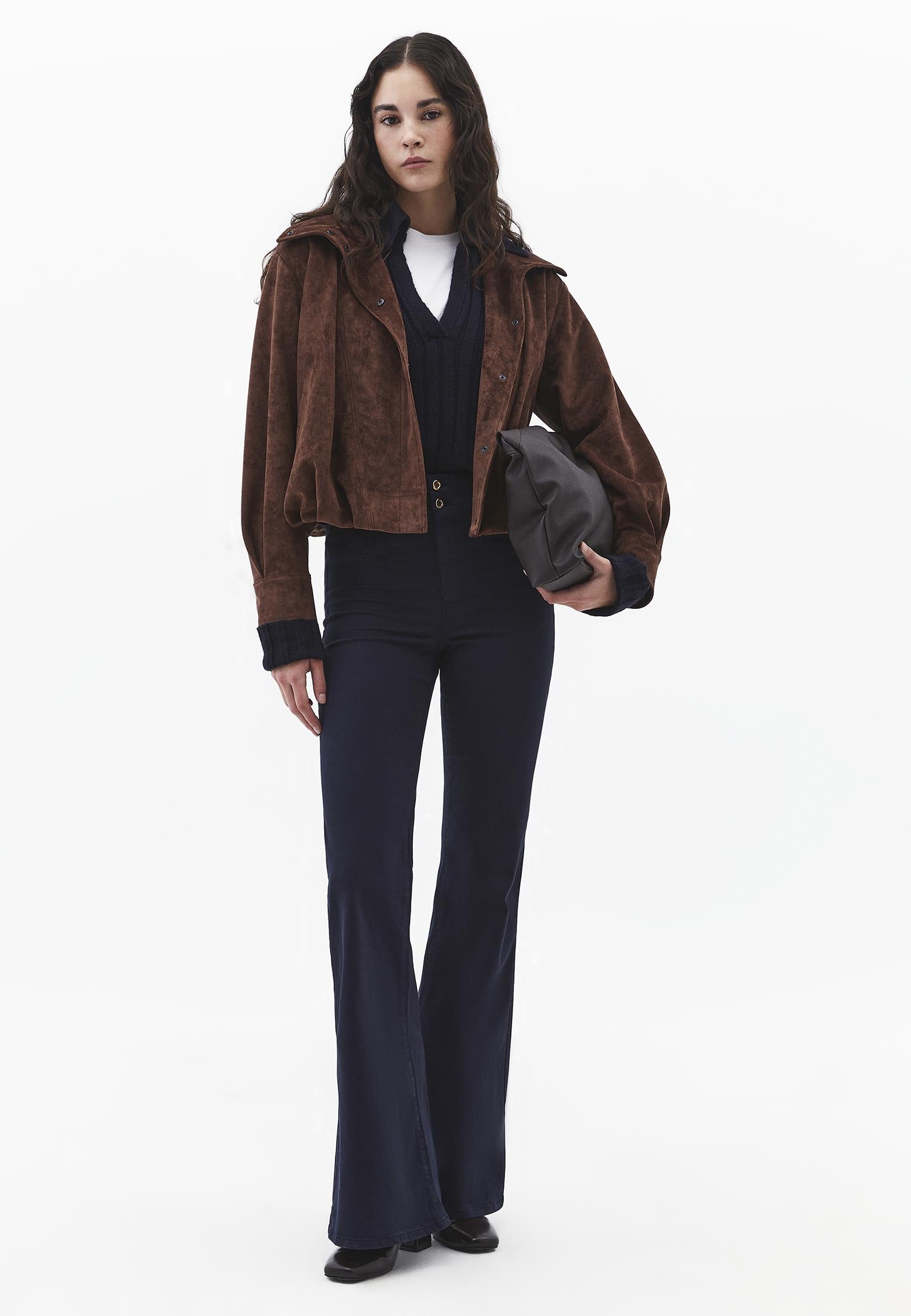 Long Slit Spanish Flared Pants - MIDNIGHT
