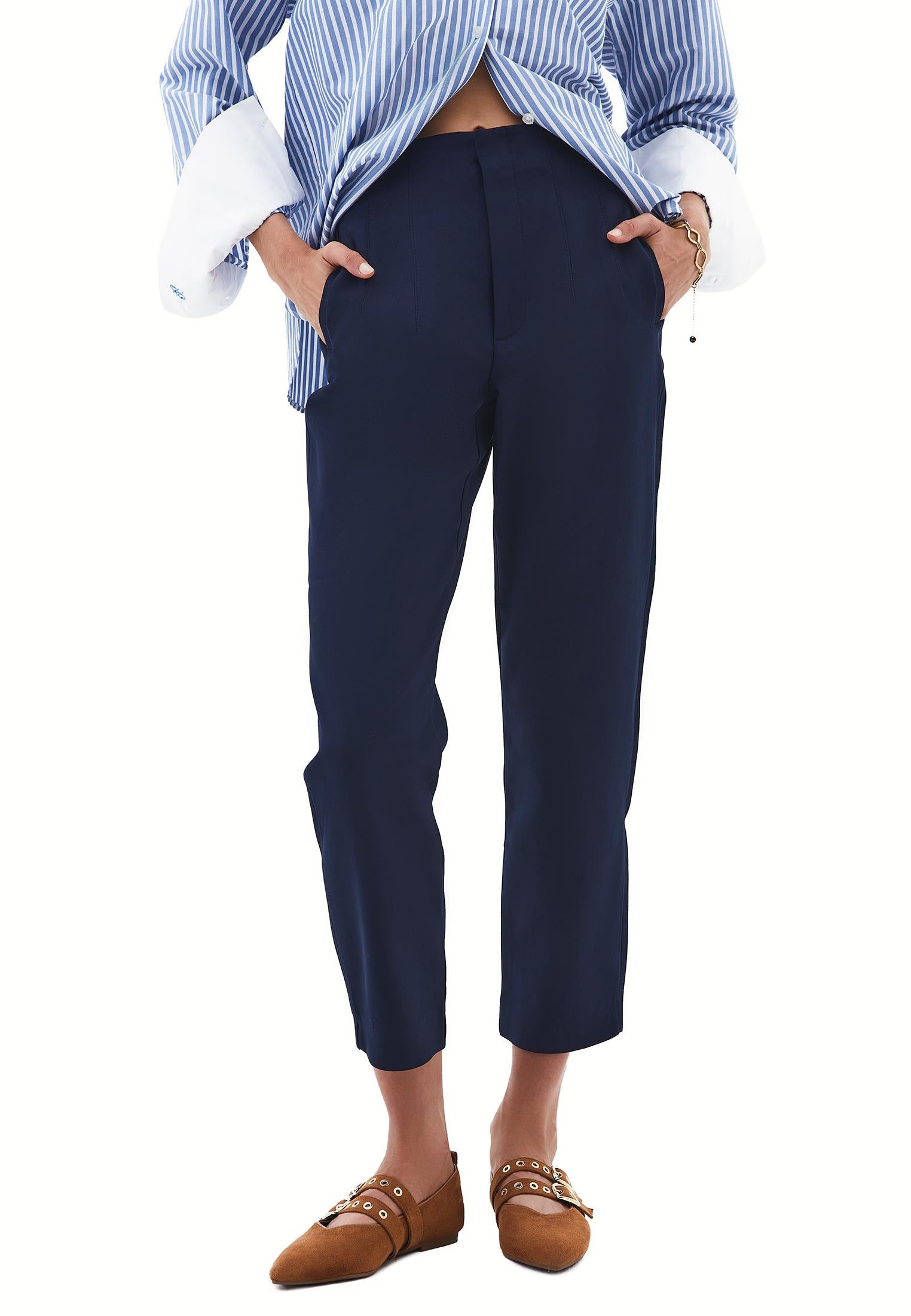 Ultra High Waist Carrot Pants - MIDNIGHT
