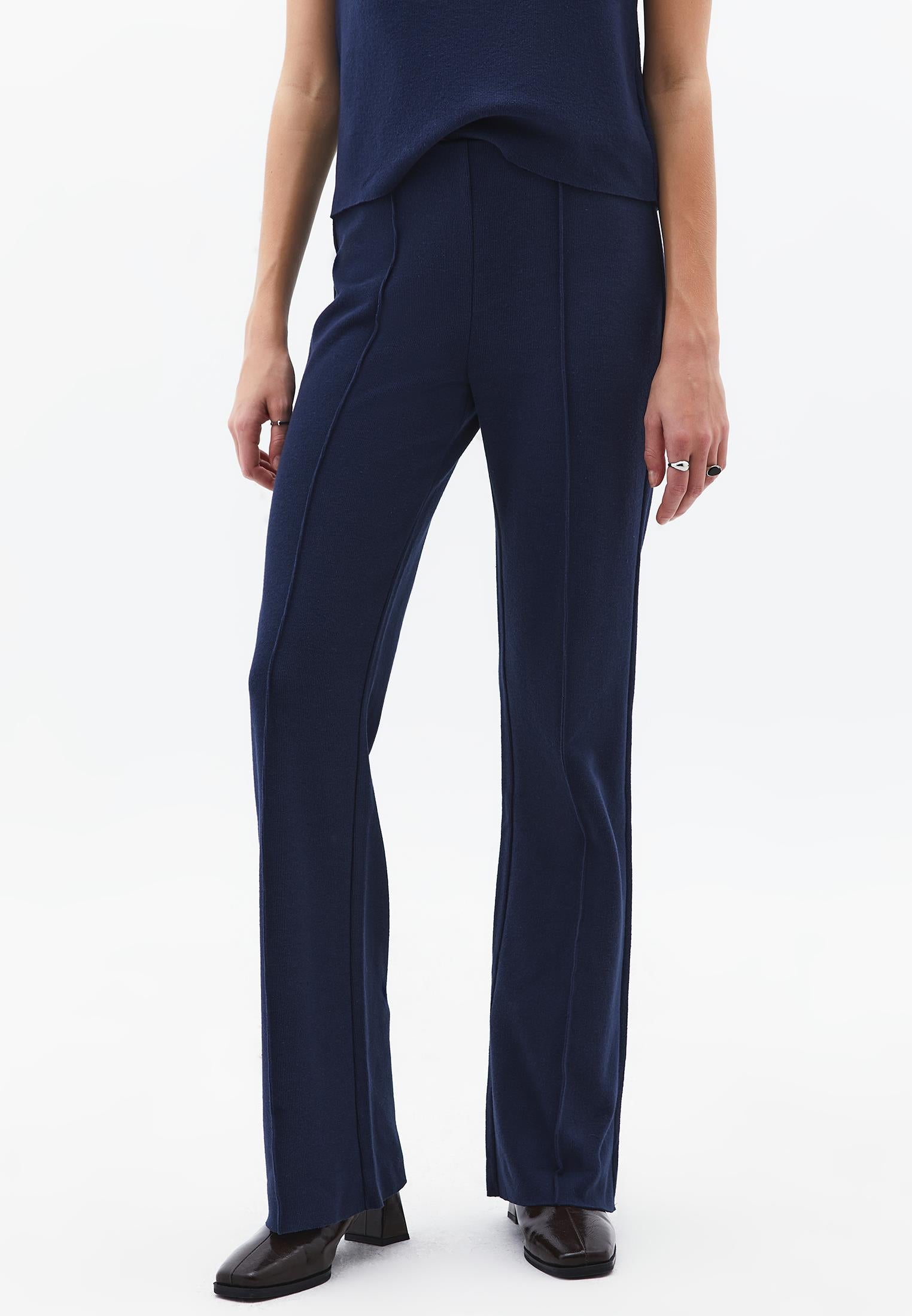 High Waist Spanish Leg Pants - MIDNIGHT