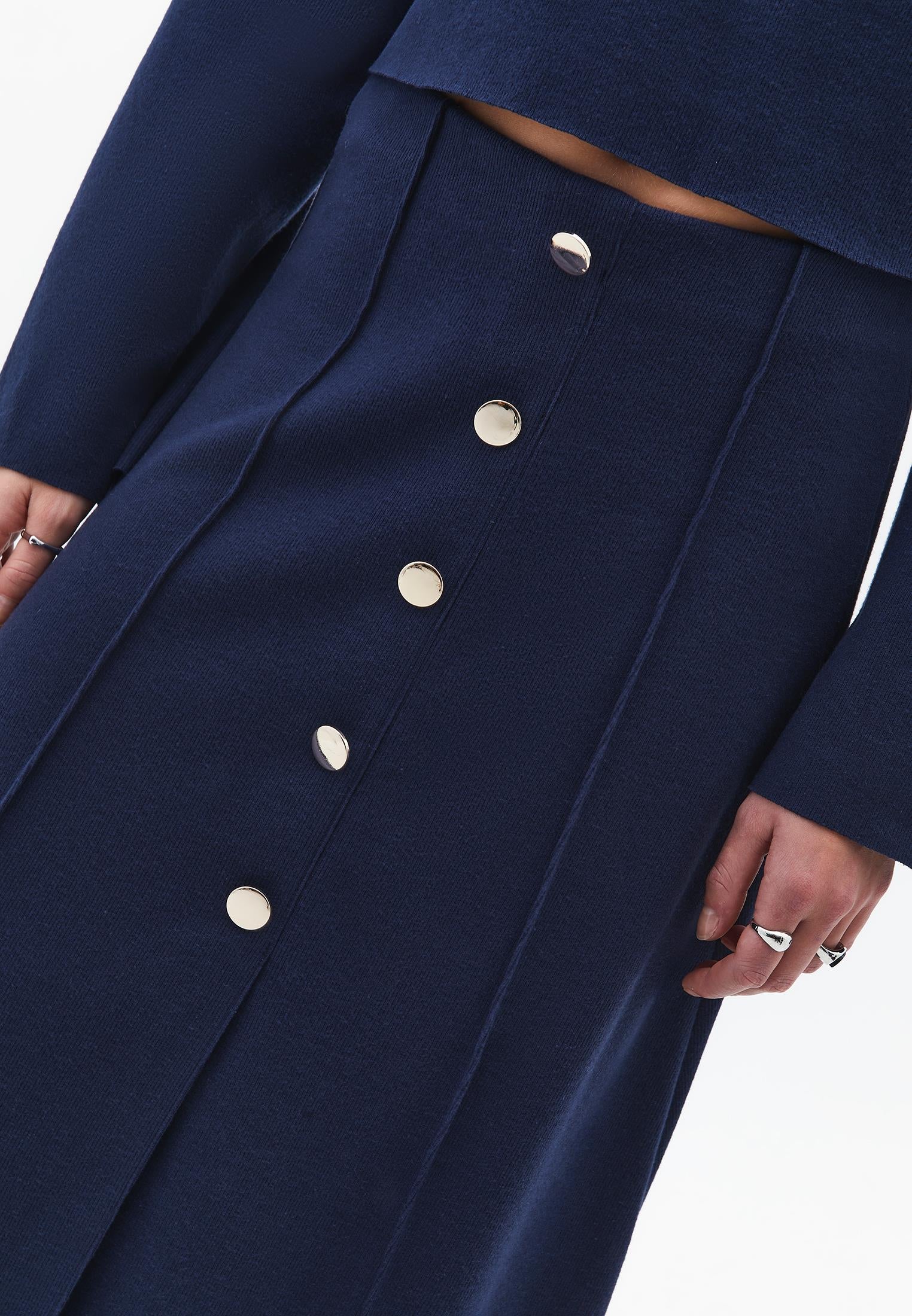 A-Line Midi Skirt - MIDNIGHT