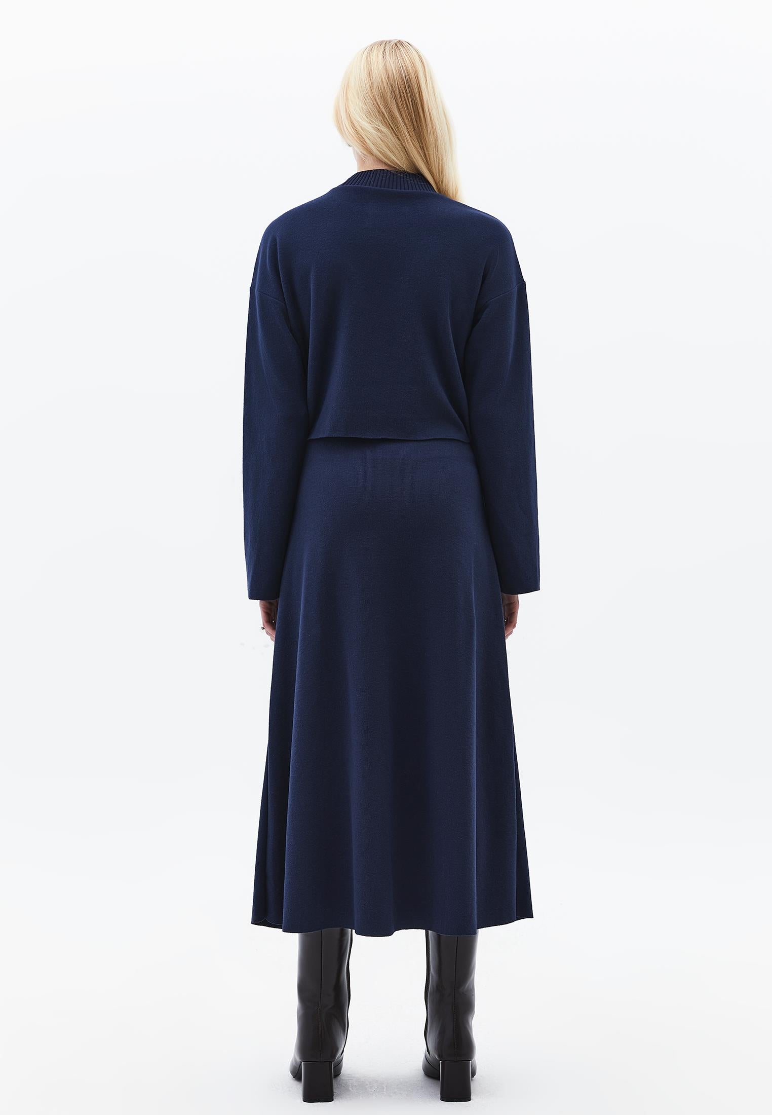 A-Line Midi Skirt - MIDNIGHT