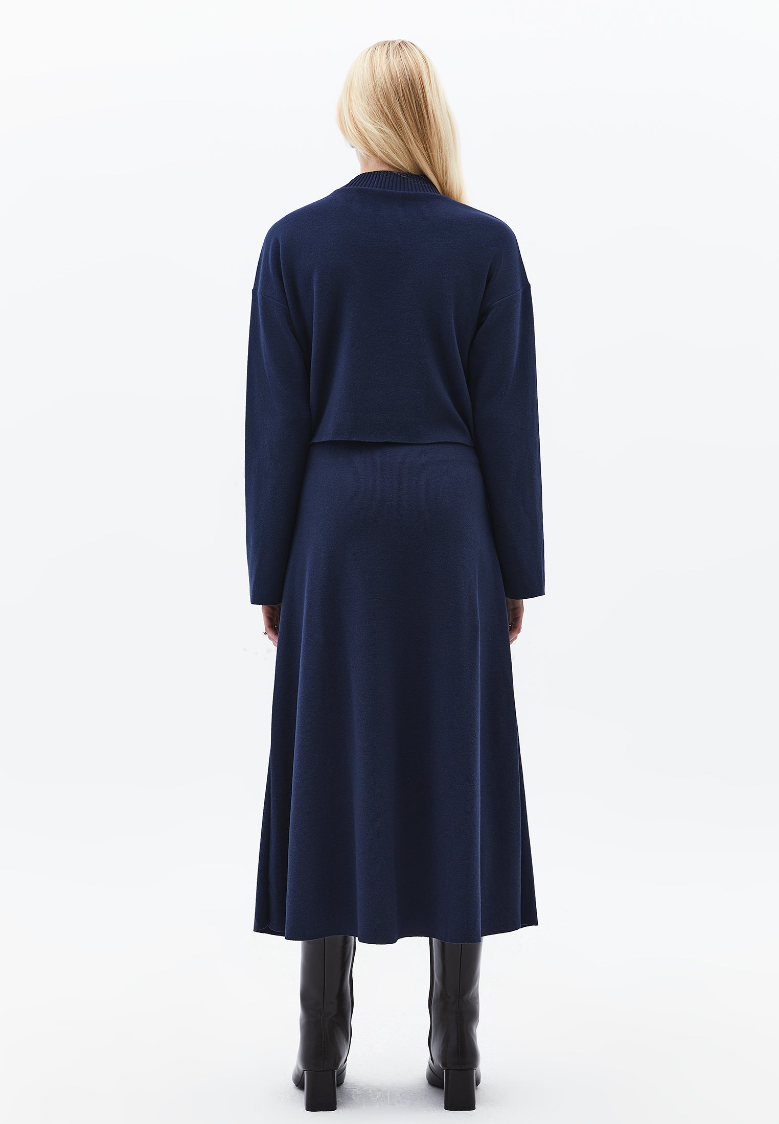 A-Line Midi Skirt - MIDNIGHT