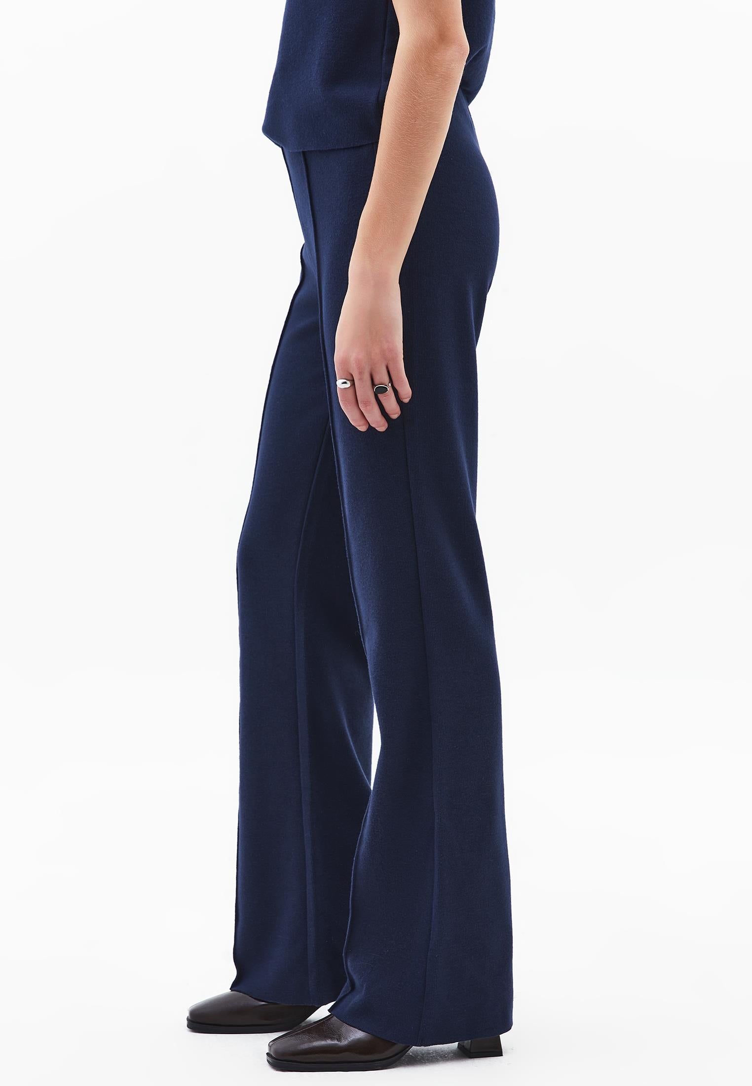 High Waist Spanish Leg Pants - MIDNIGHT