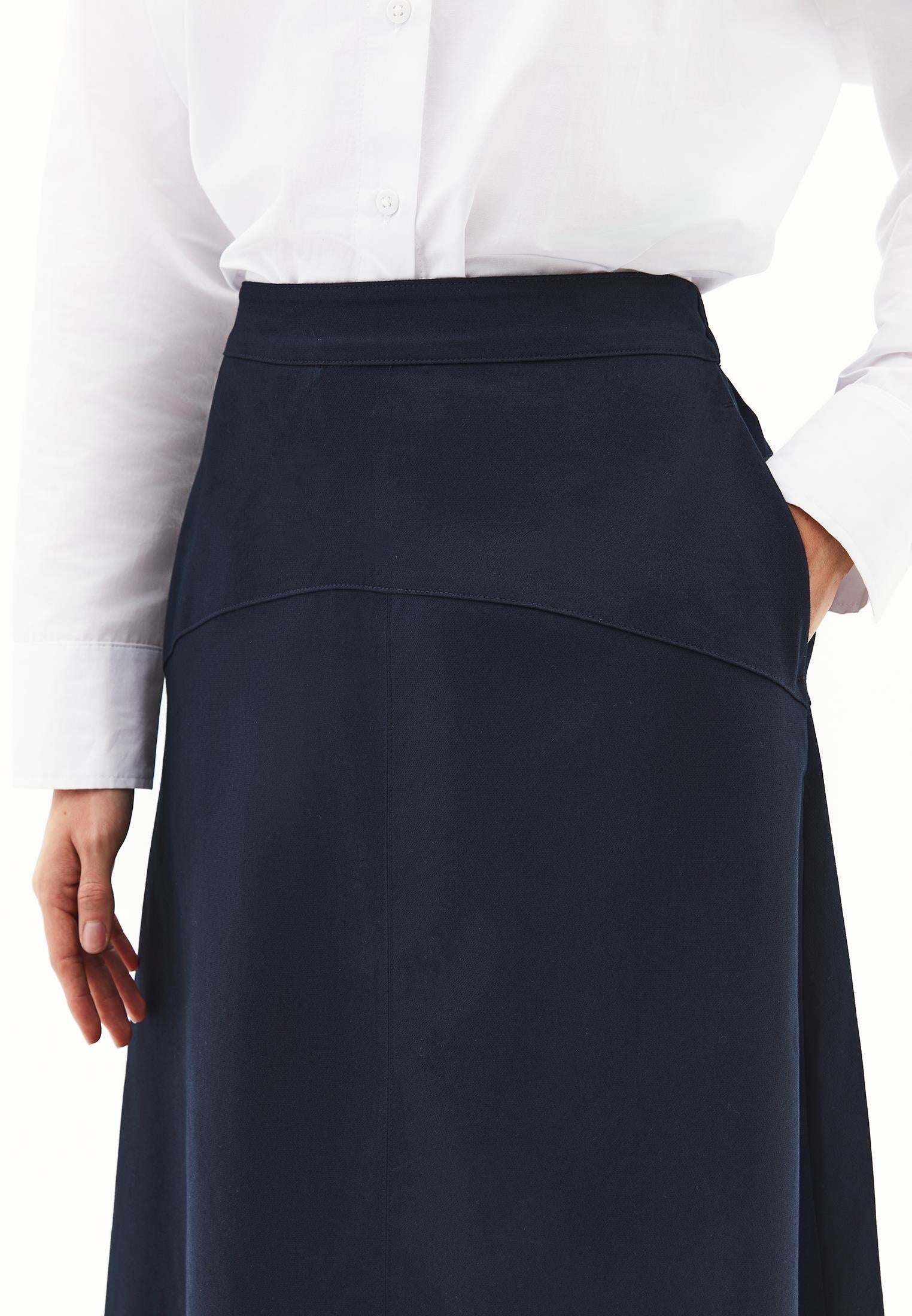 A-Line Midi Skirt - MIDNIGHT