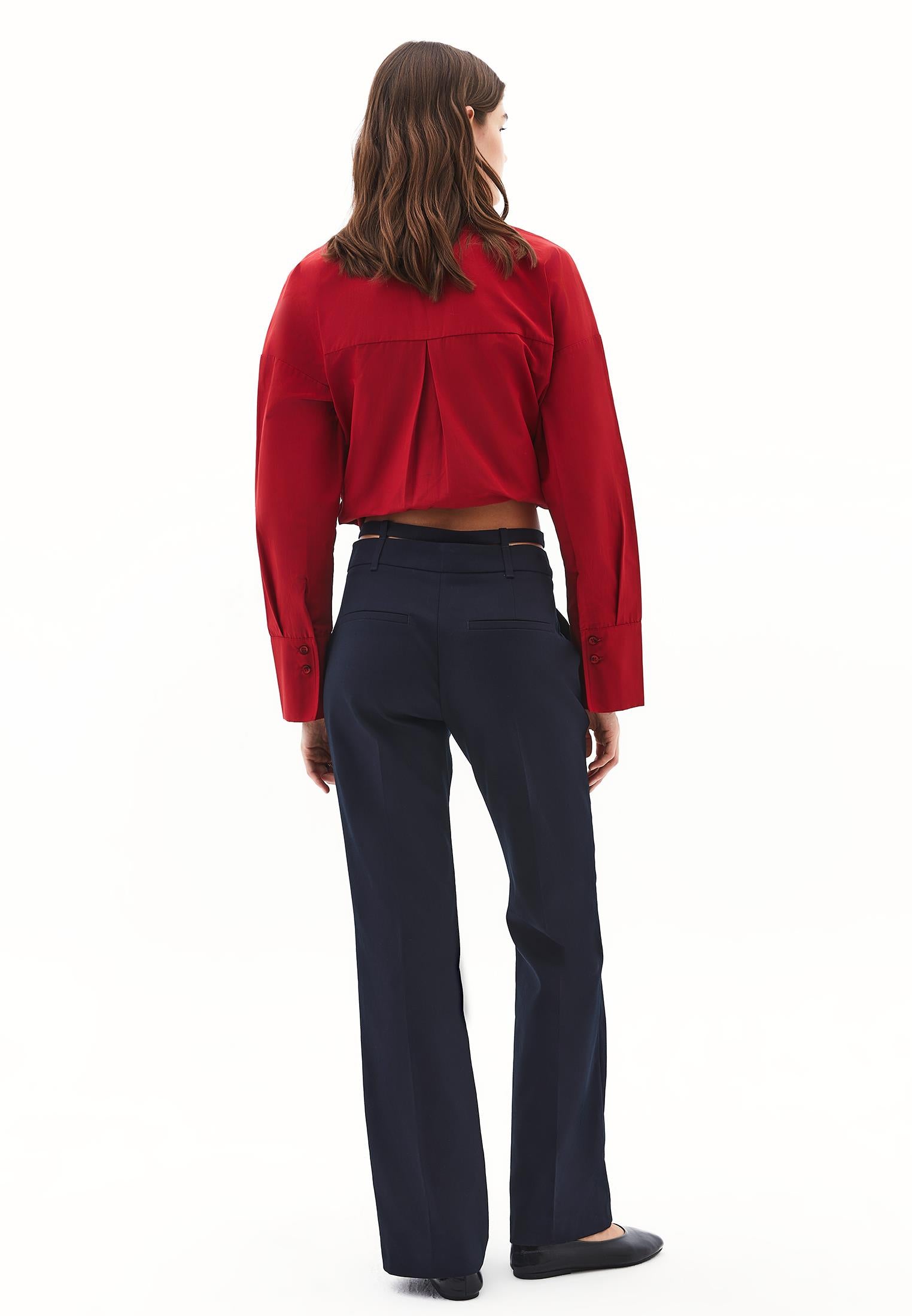 Spanish Leg Belt Detailed Trousers - MIDNIGHT