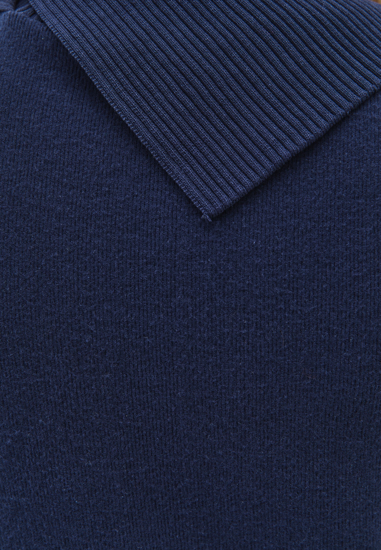 Vest With High Collar And Button Details - MIDNIGHT