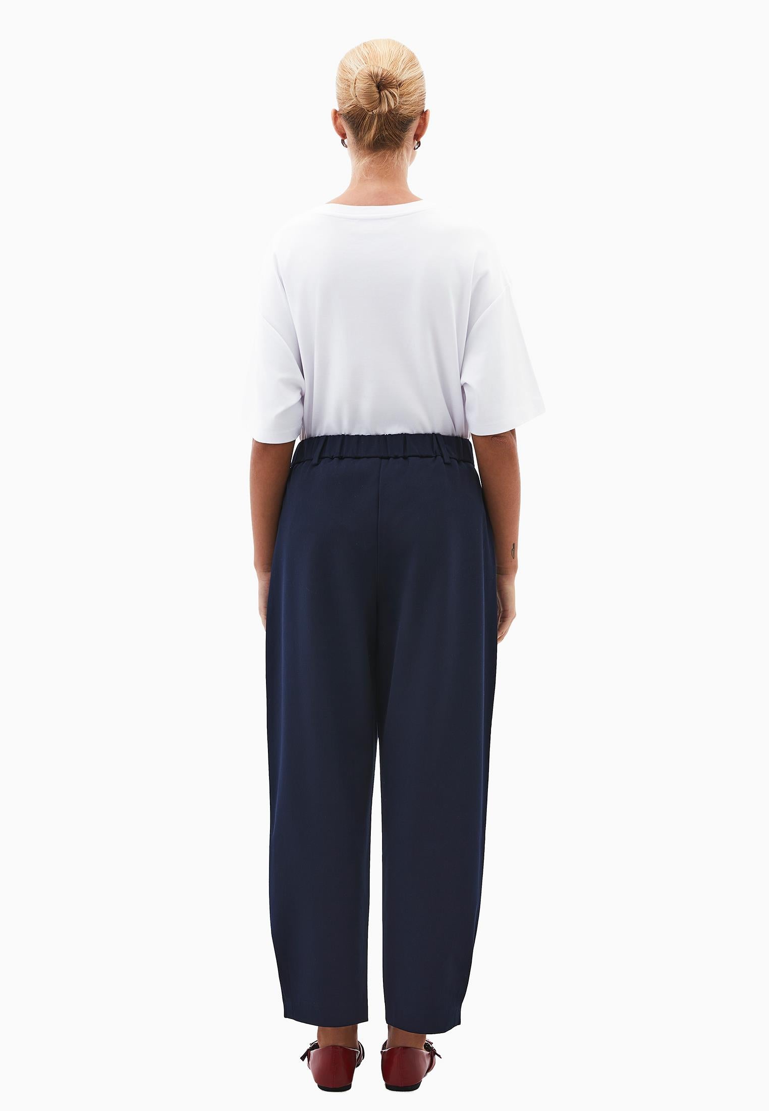 Balloon Form Long Carrot Pants - MIDNIGHT
