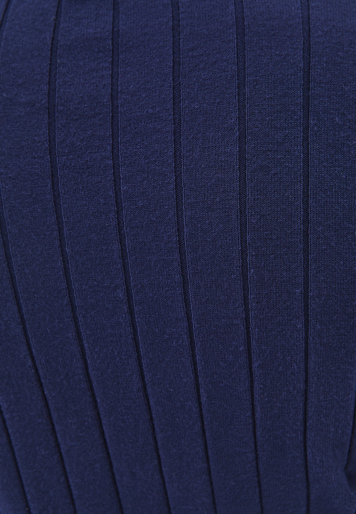 Polo Neck V Neck Sweater - MIDNIGHT