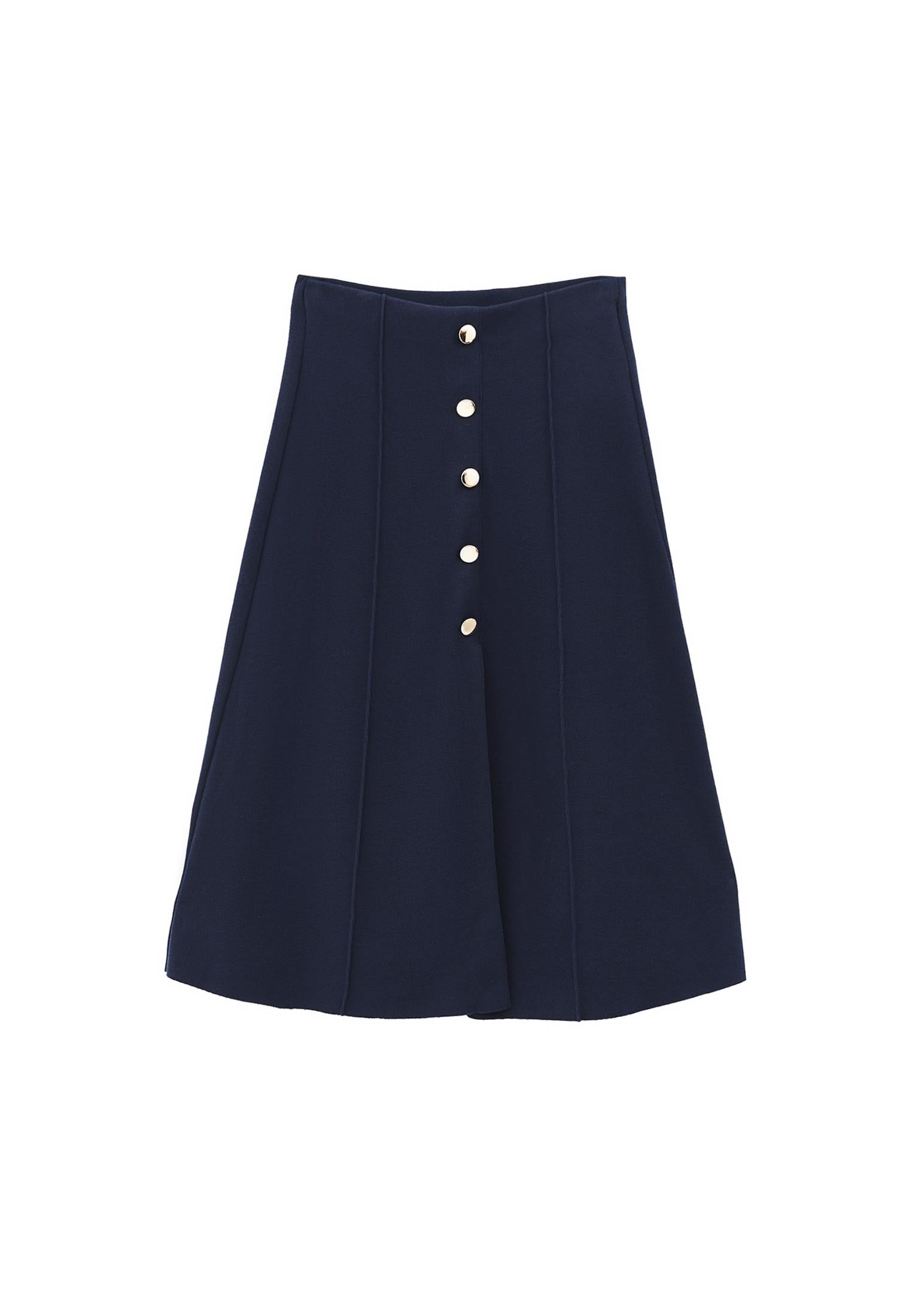 A-Line Midi Skirt - MIDNIGHT