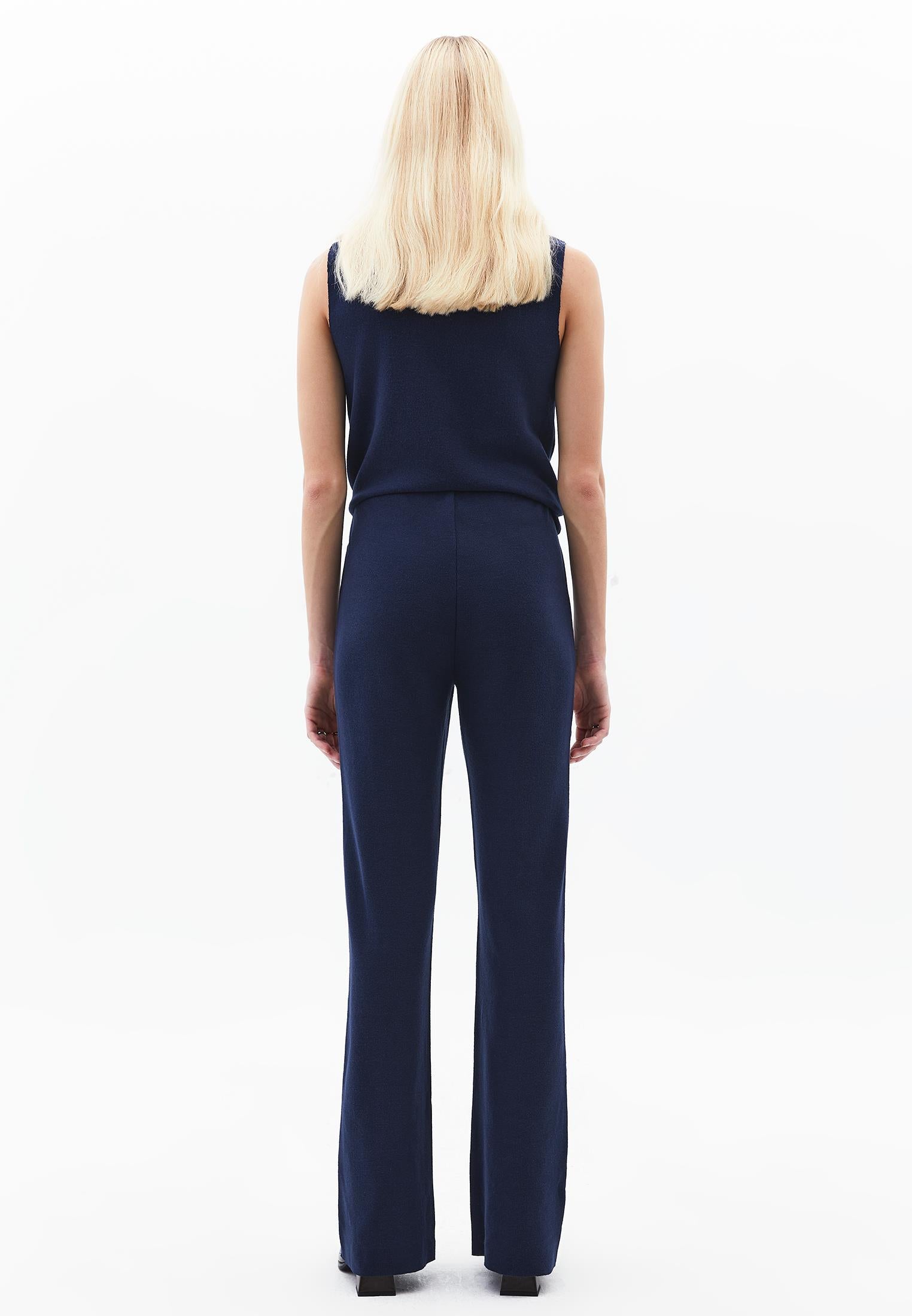 High Waist Spanish Leg Pants - MIDNIGHT