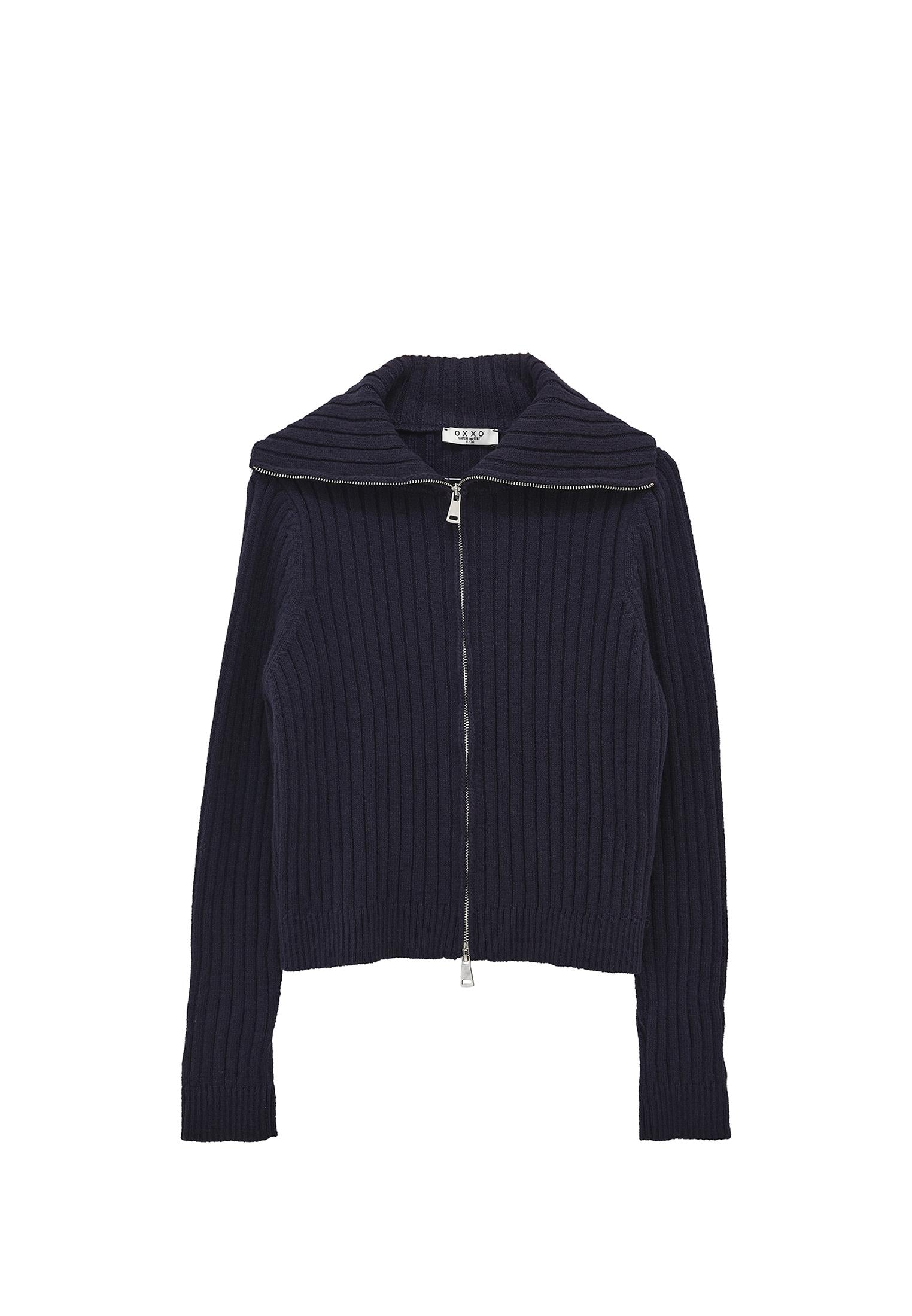 Soft Knit Cardigan With Raglan Sleeves - MIDNIGHT