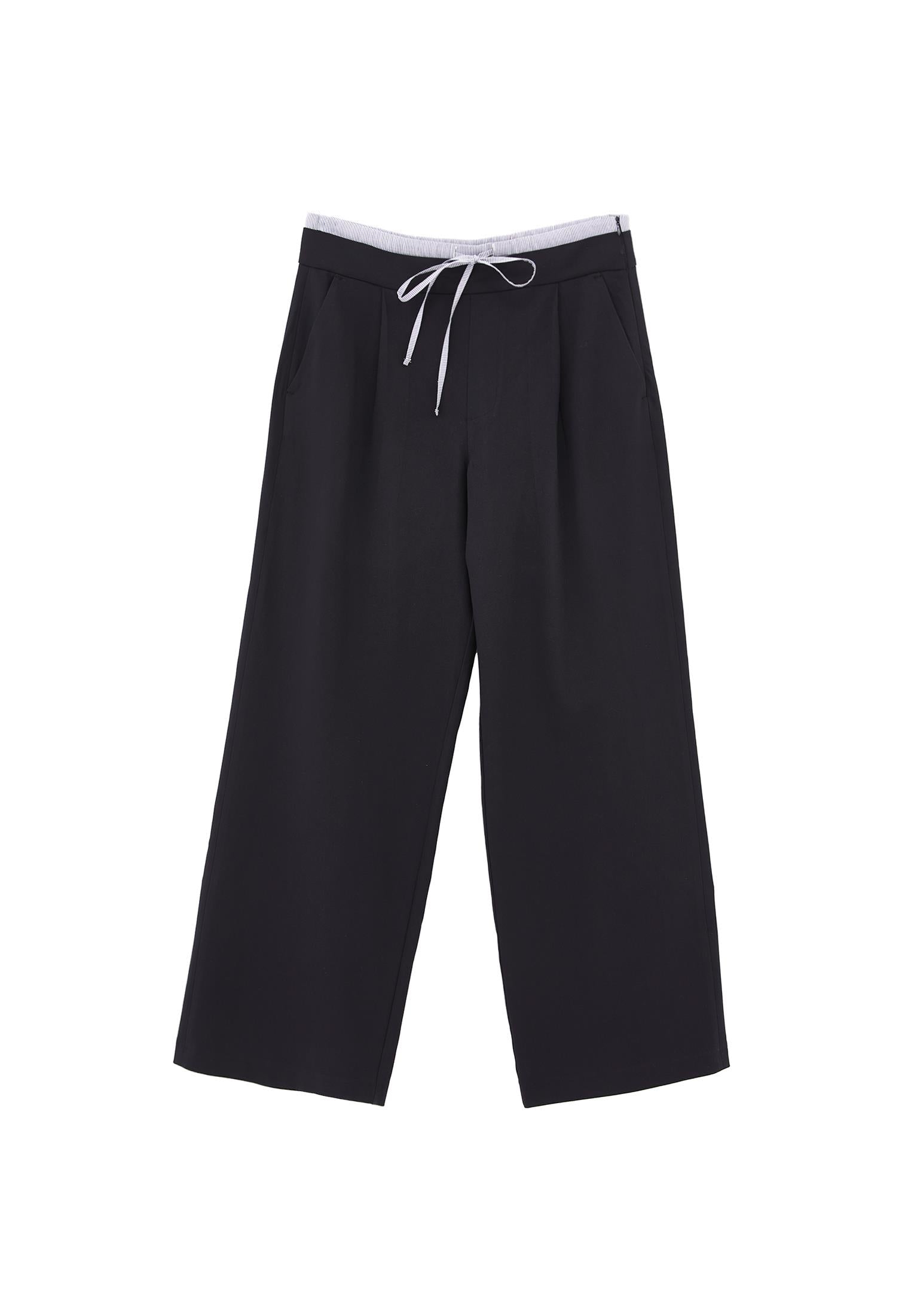 Normal Waist Straight Leg Pants - MIDNIGHT